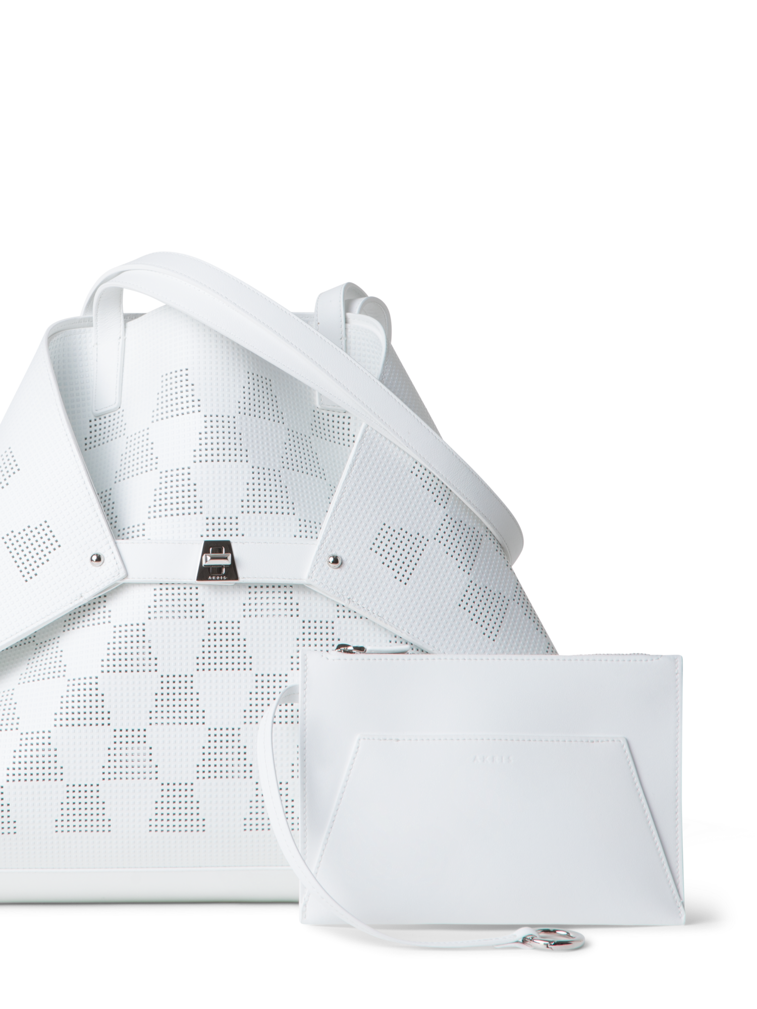 Designer Ai Medium Shoulder Tote - Weiss