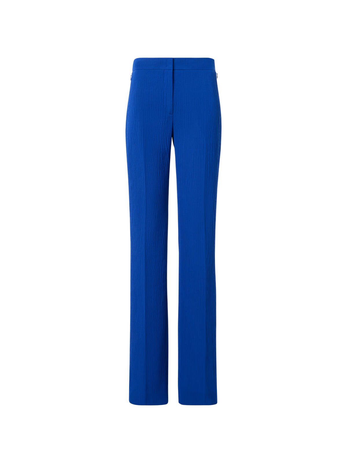 Designer Carl gerade Hose aus strukturierter Baumwollseide - Blau