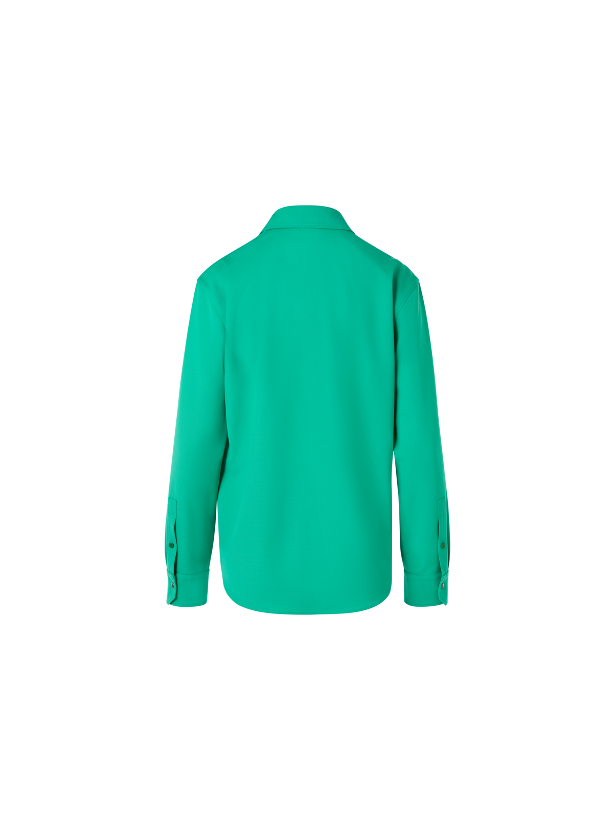 Designer Bluse aus Wollgabardine - Grün