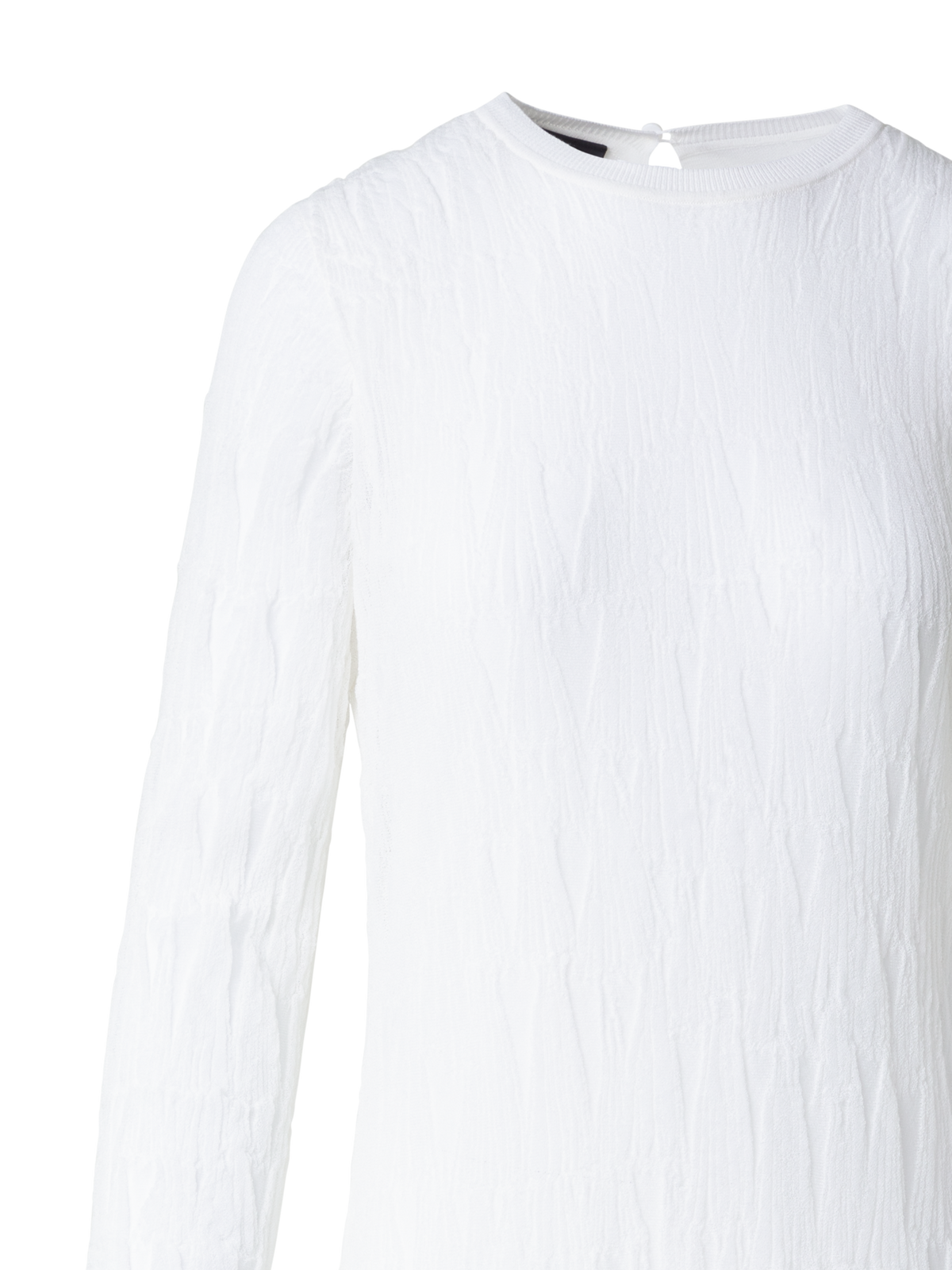 Designer Asagao-Midi-Strickkleid aus Stretch-Baumwolle - Ecru
