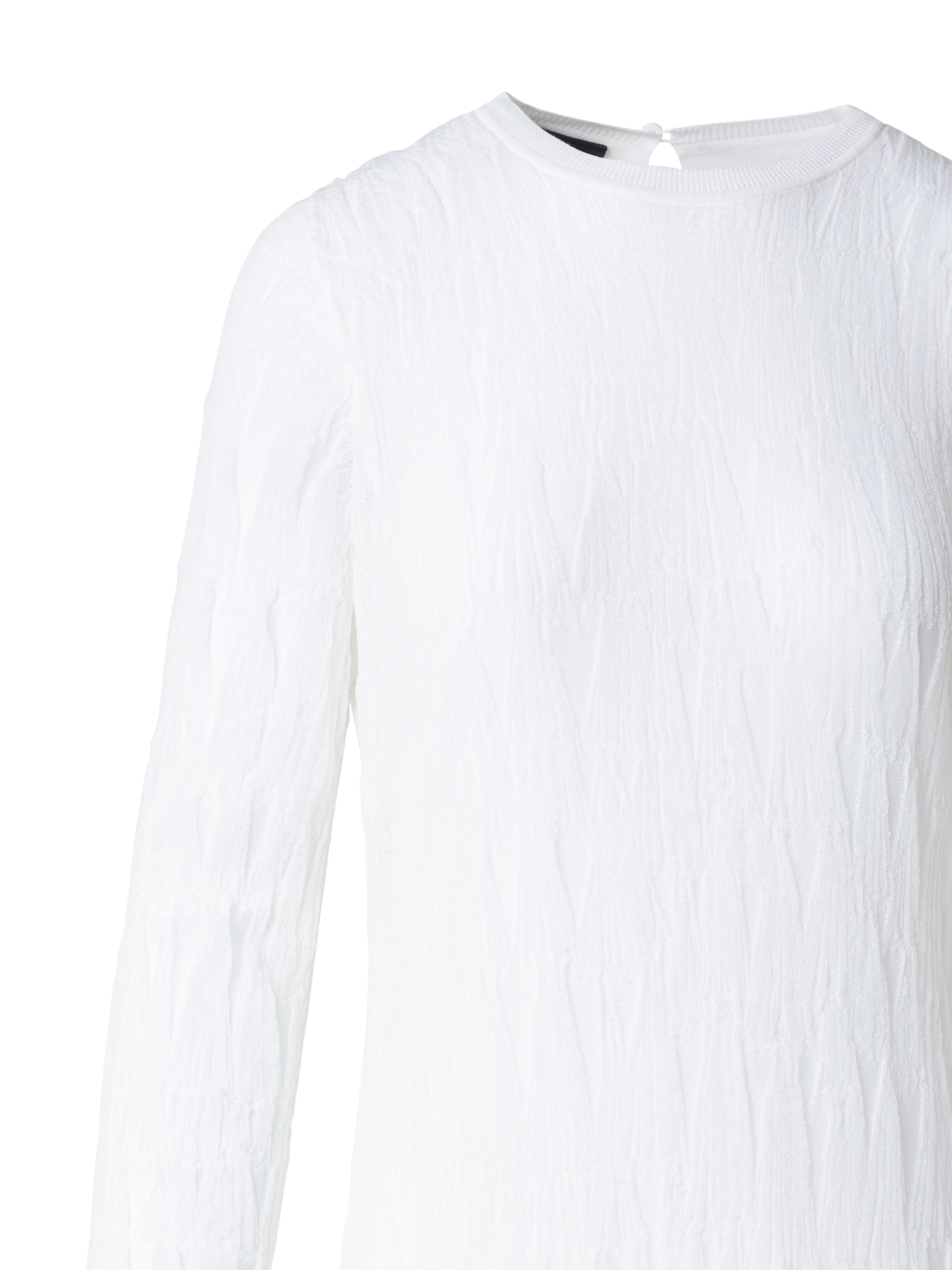 Designer Asagao-Midi-Strickkleid aus Stretch-Baumwolle - Ecru