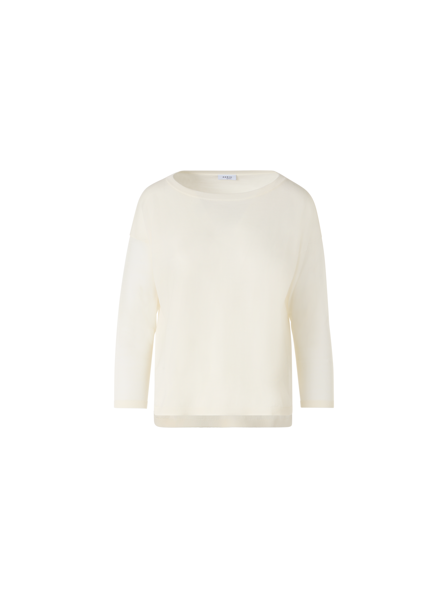 Designer 1Strickpullover aus Merinowolle - Ecru