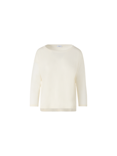 Designer 1Strickpullover aus Merinowolle - Ecru
