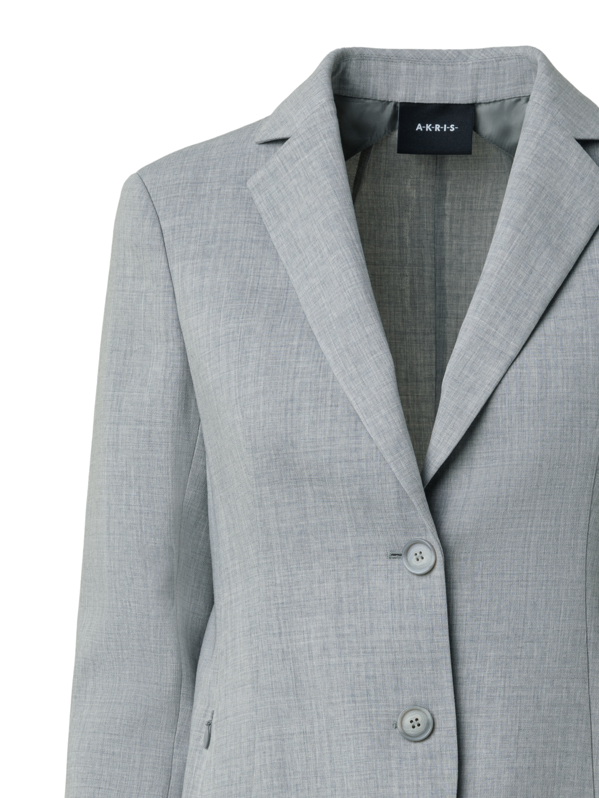 Designer Blazer aus Woll-Stretch-Doubleface - Grau