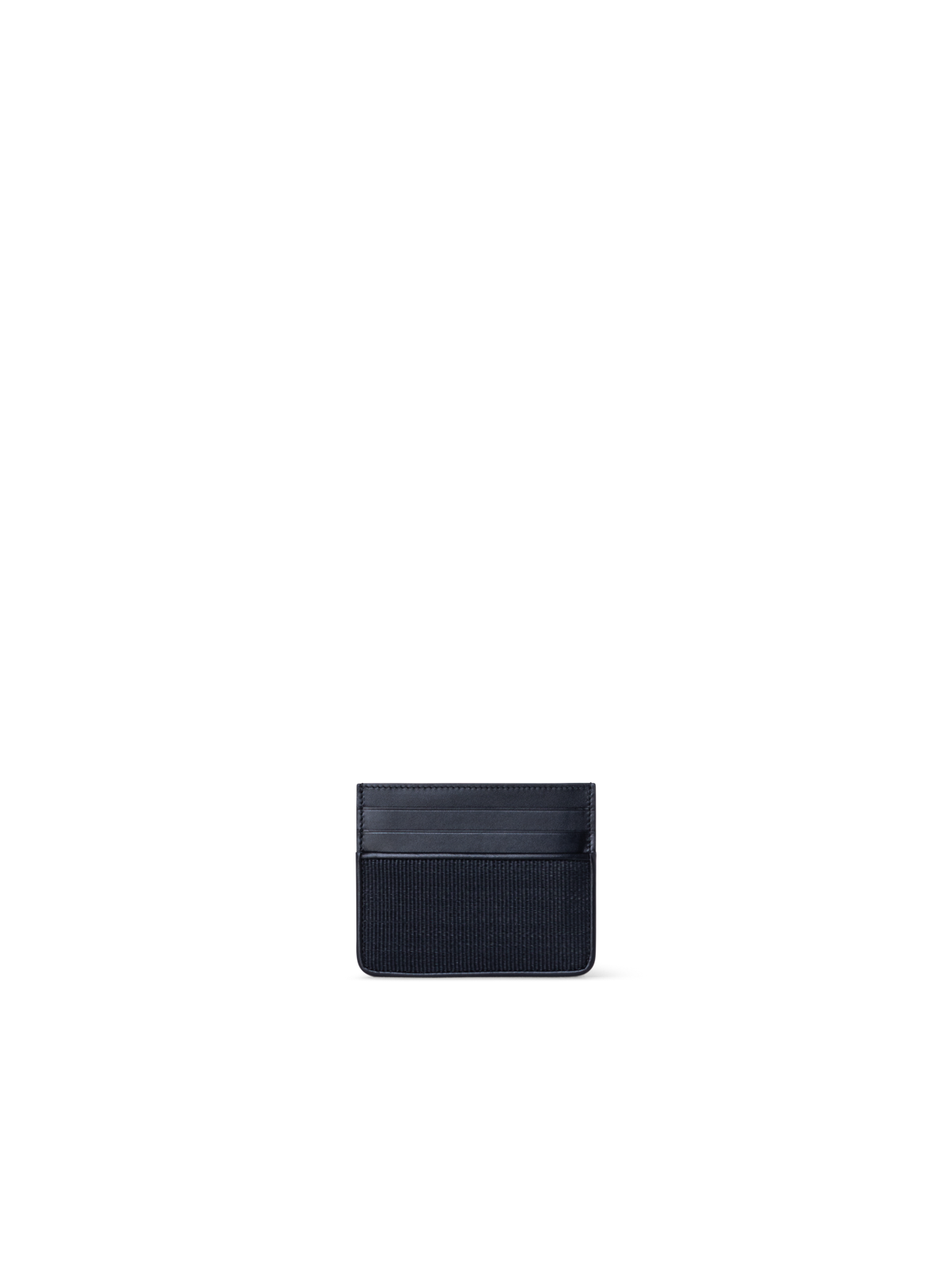 Designer Kartenhalter aus Rosshaar und Leder - Schwarz