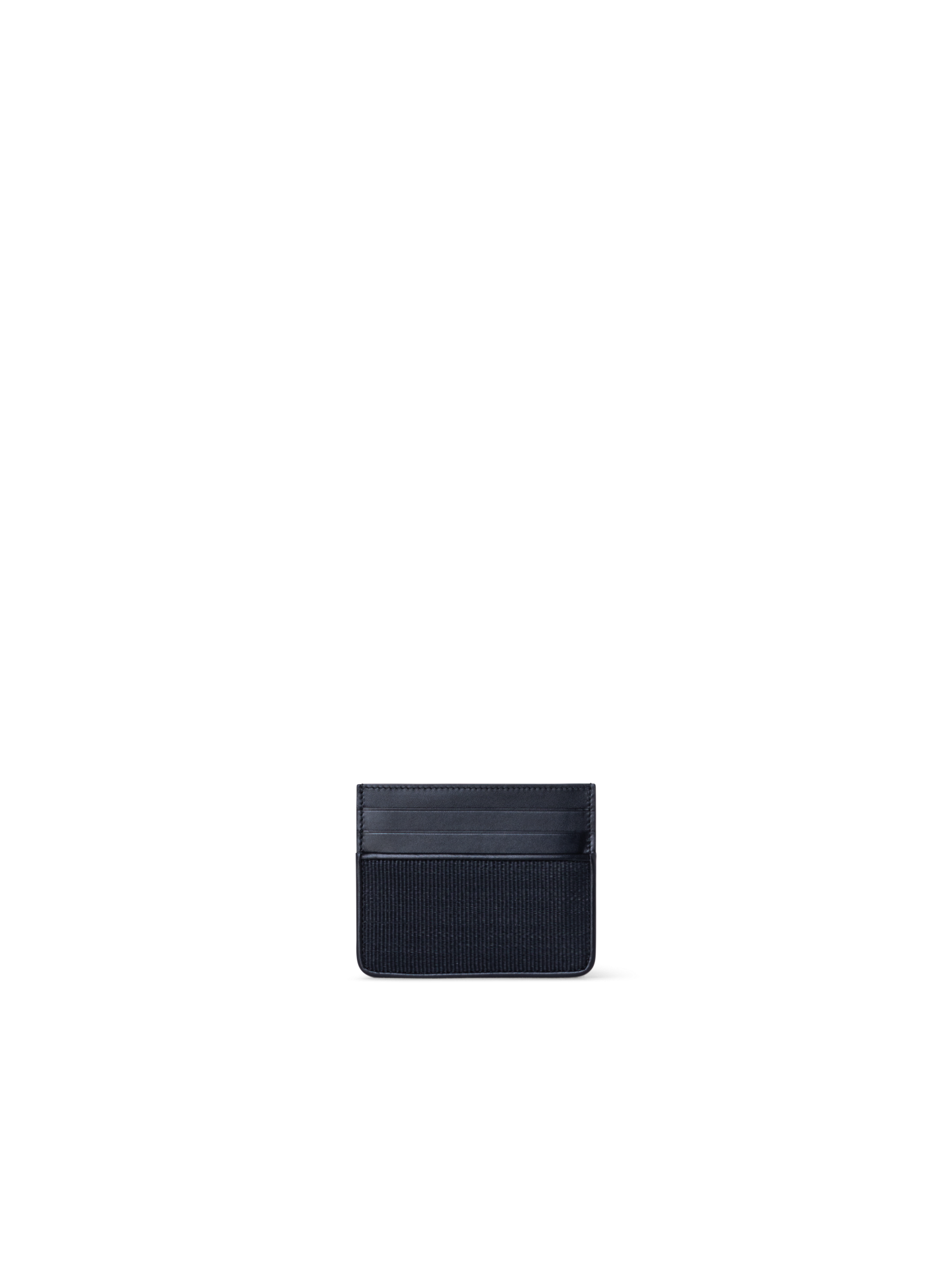 Designer Kartenhalter aus Rosshaar und Leder - Schwarz