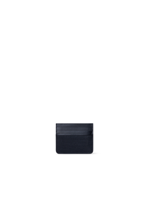 Designer Kartenhalter aus Rosshaar und Leder - Schwarz