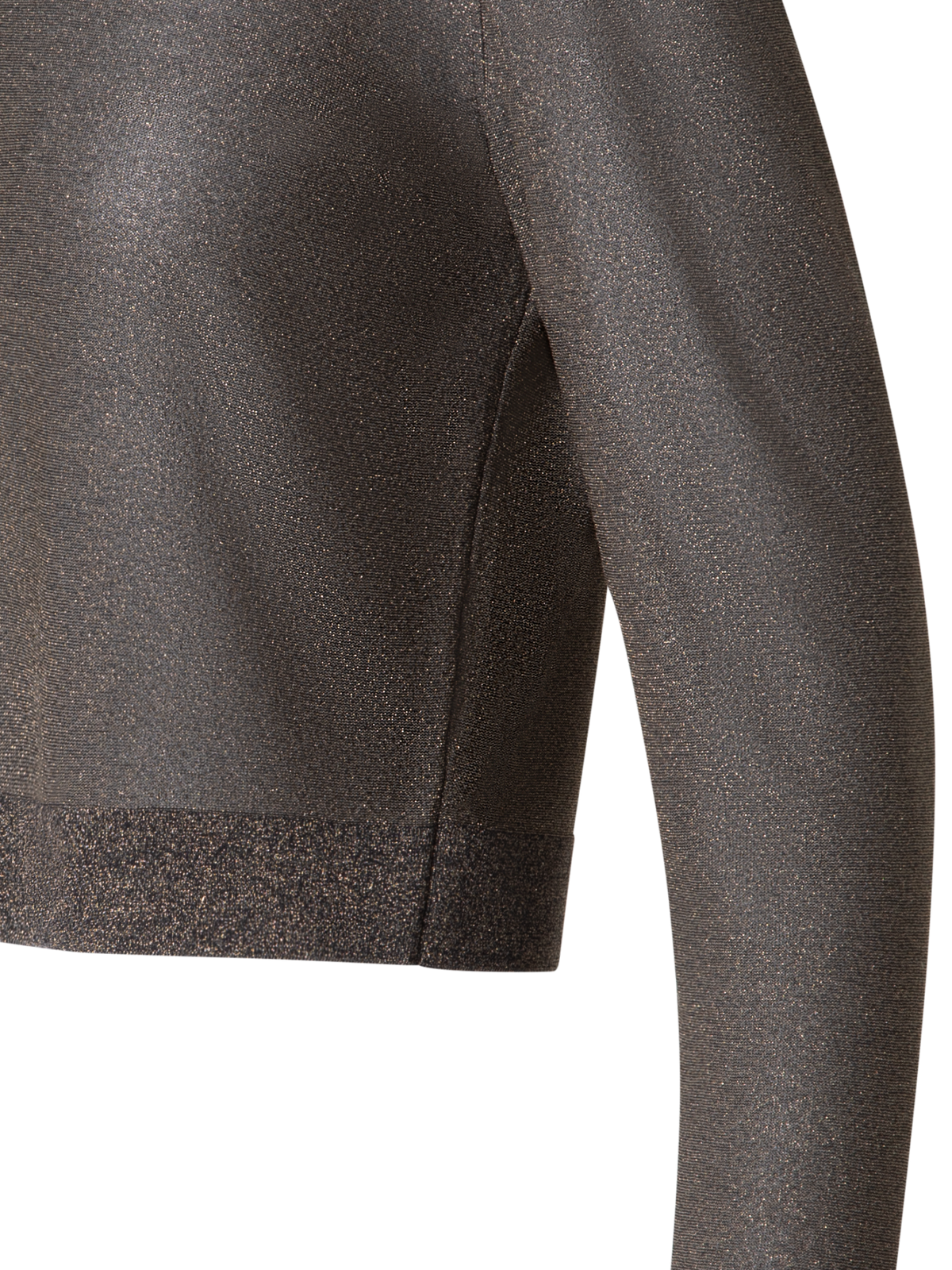 Designer Seiden-Cardigan mit goldenem Lurex - Schwarz - Gold