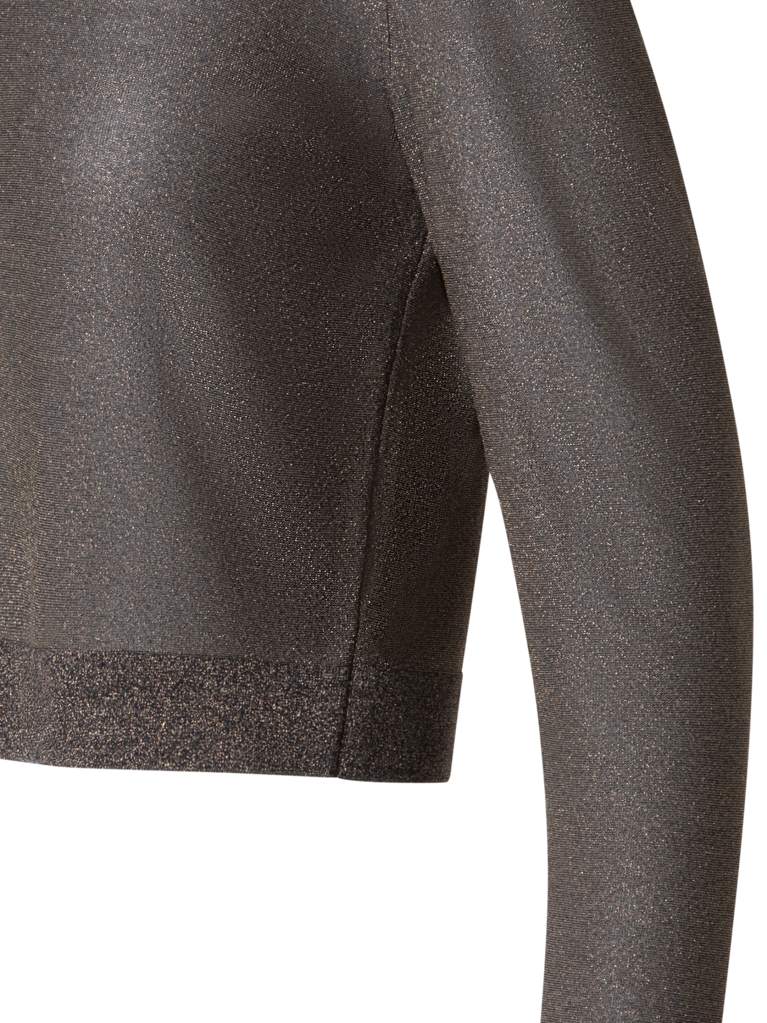 Designer Seiden-Cardigan mit goldenem Lurex - Schwarz - Gold