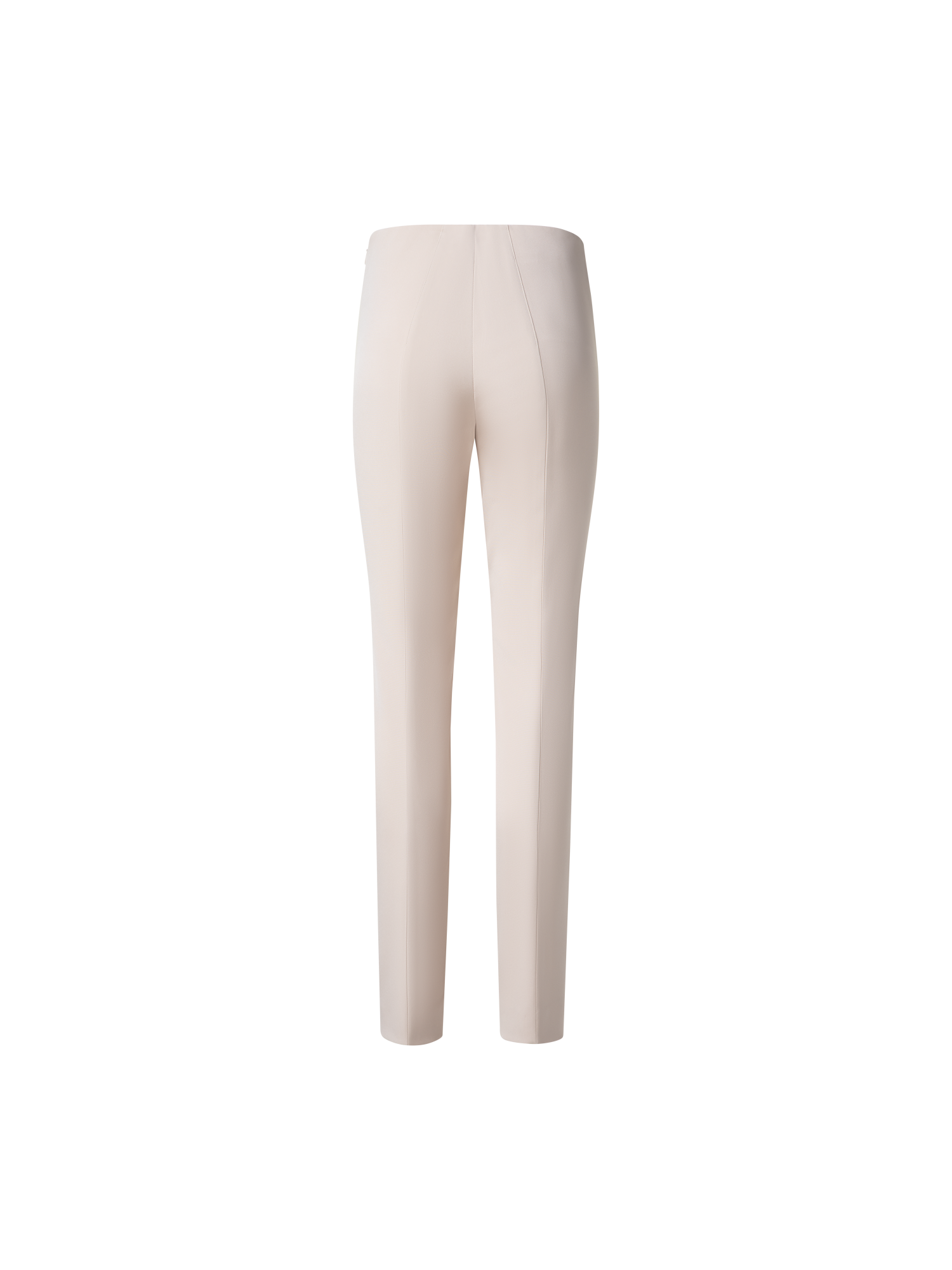 Designer Slim Hose aus Stretch-Seide - Beige