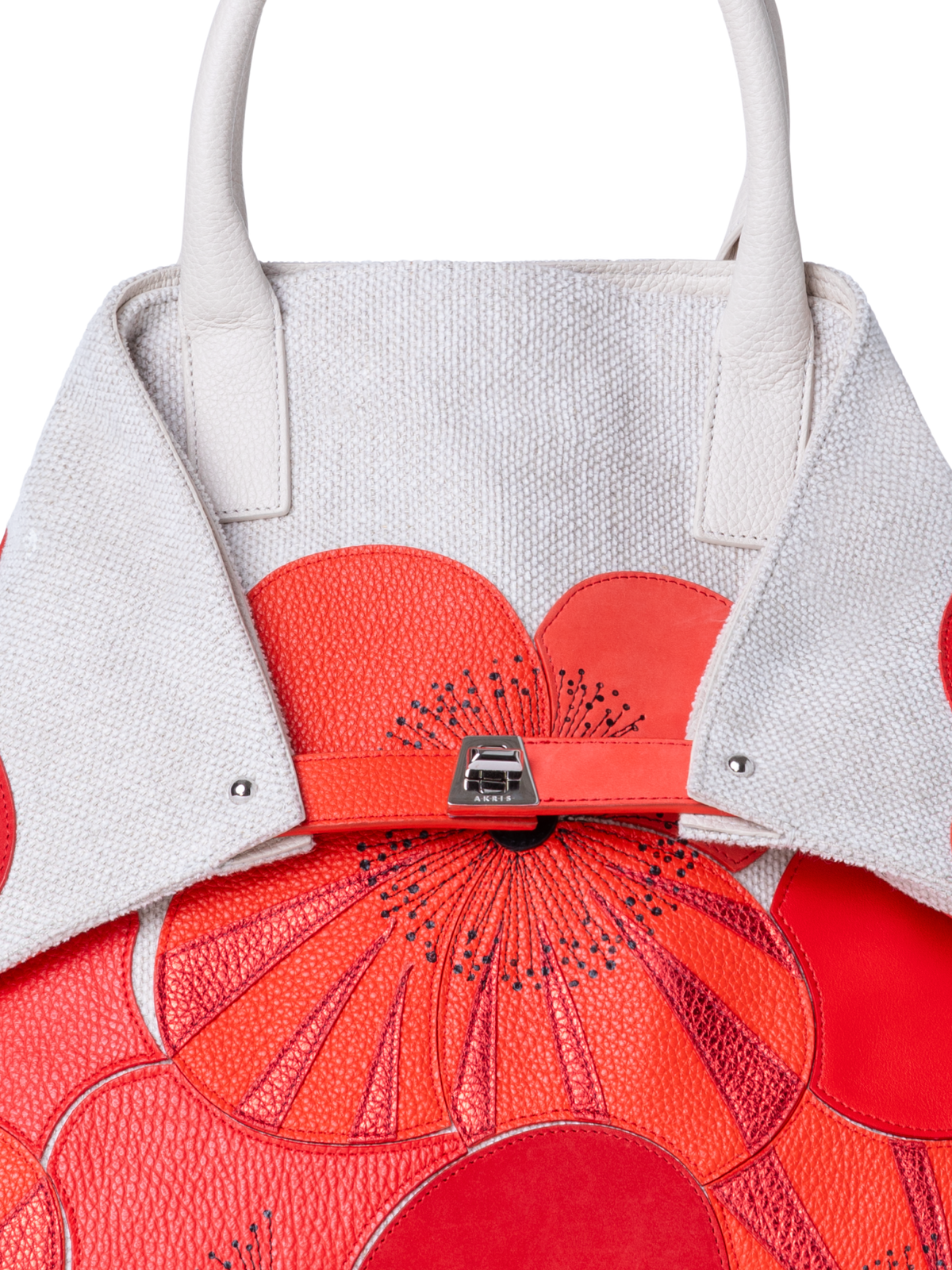 Designer Ai Medium Top Handle Tote - Bunt - Rot
