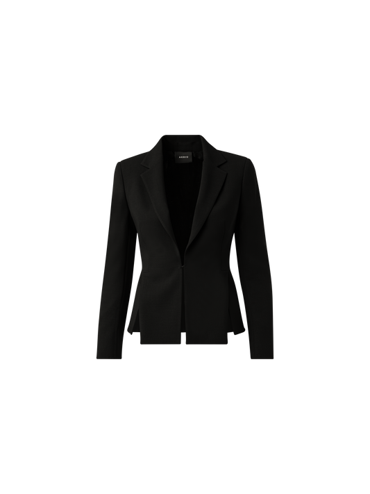 Designer Blazer aus Woll-Doubleface - Schwarz