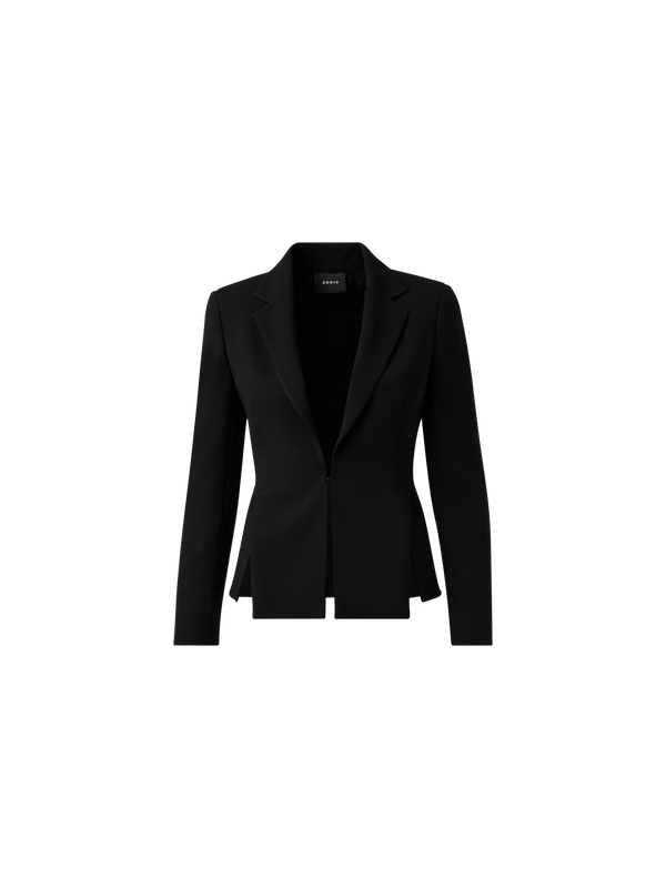Designer Blazer aus Woll-Doubleface - Schwarz