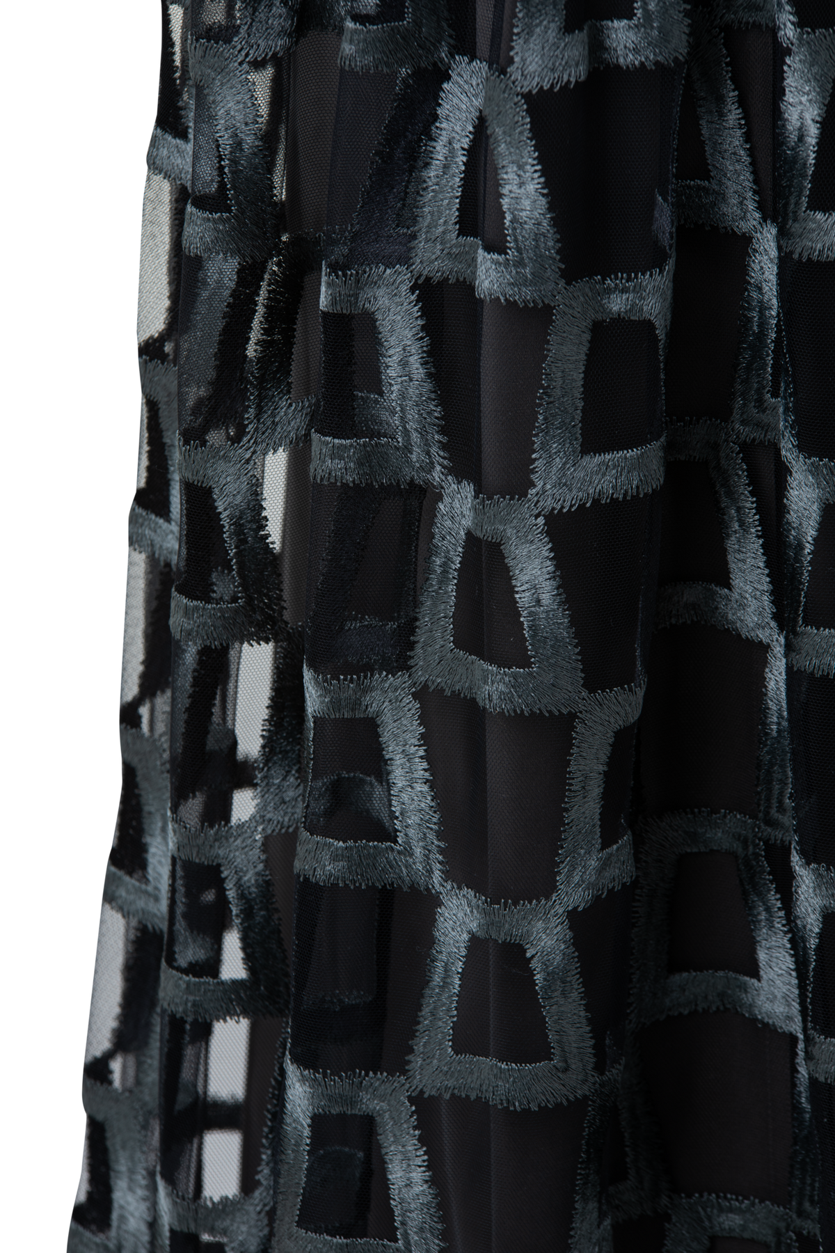 Designer Ärmelloses Abendkleid mit verschiedenen Stickereien