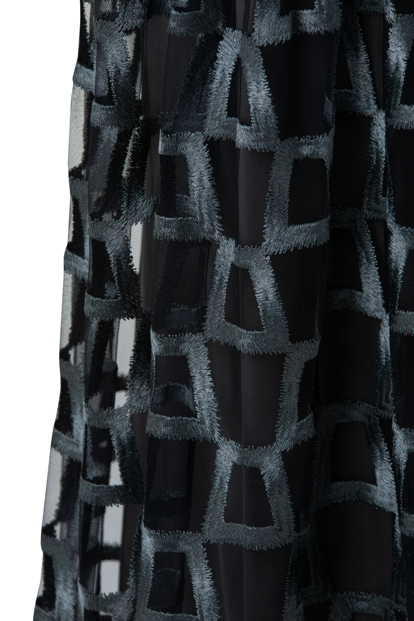 Designer Ärmelloses Abendkleid mit verschiedenen Stickereien