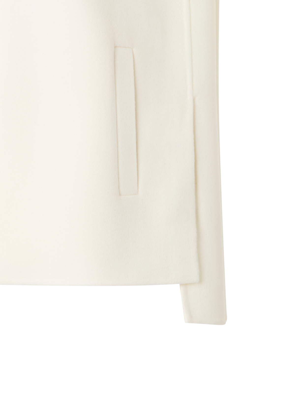 Designer Hemdjacke aus Kaschmir Doubleface - Ecru