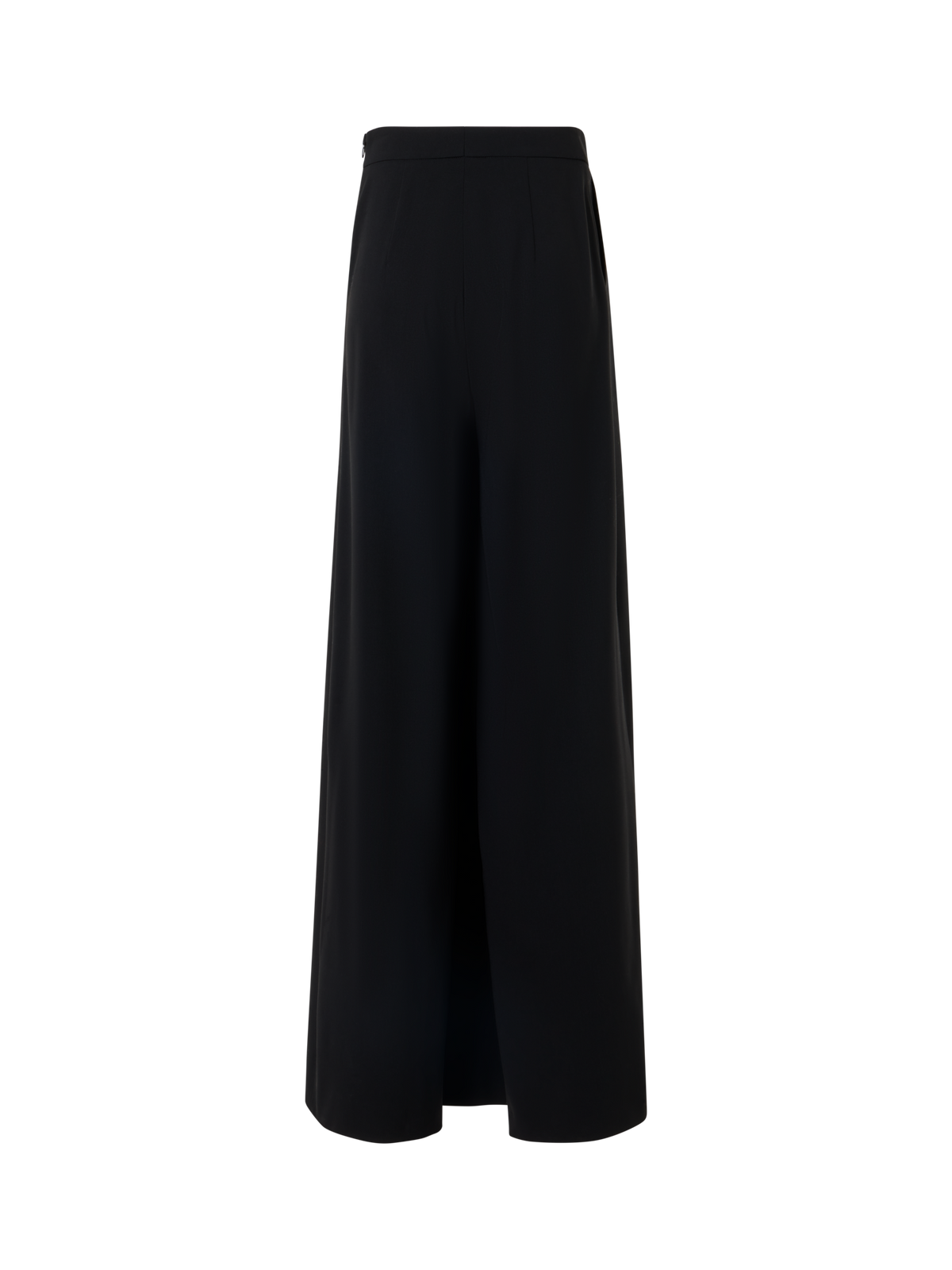 Designer Weite Hose aus Wollgabardine mit Falten - Schwarz