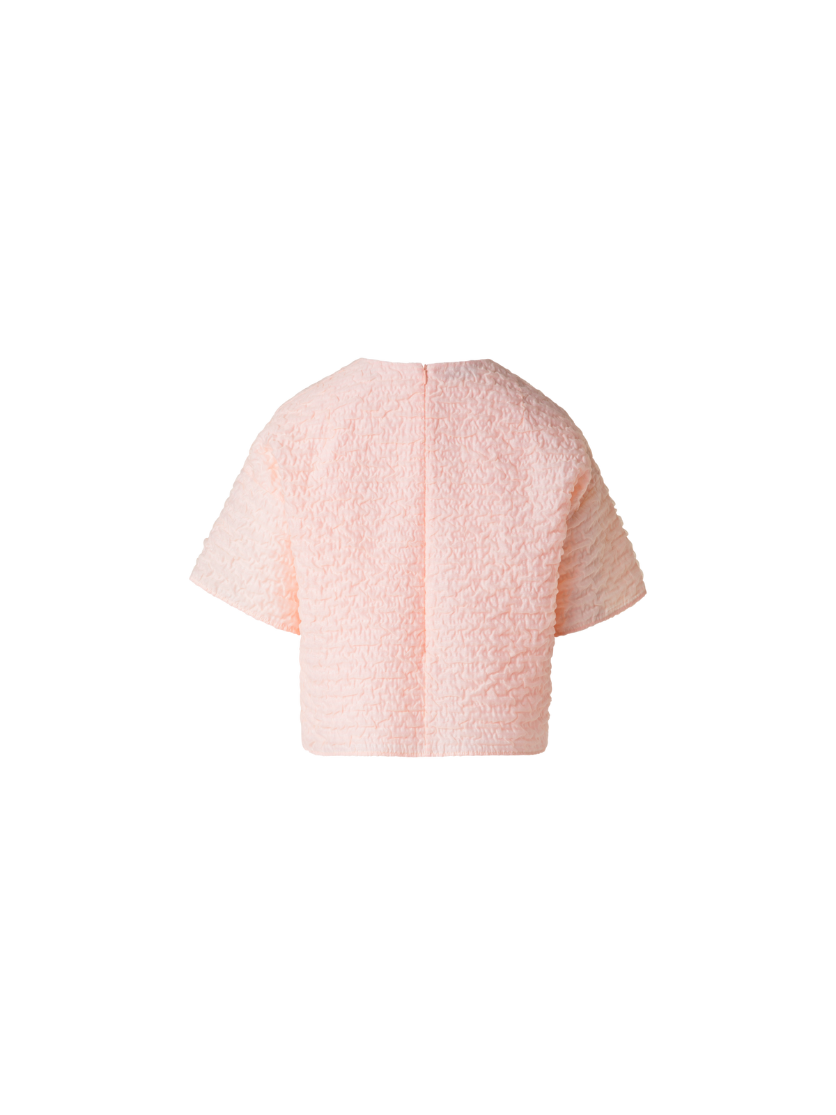 Designer Boxy-Bluse aus 3D Bubble Organza - Rosa