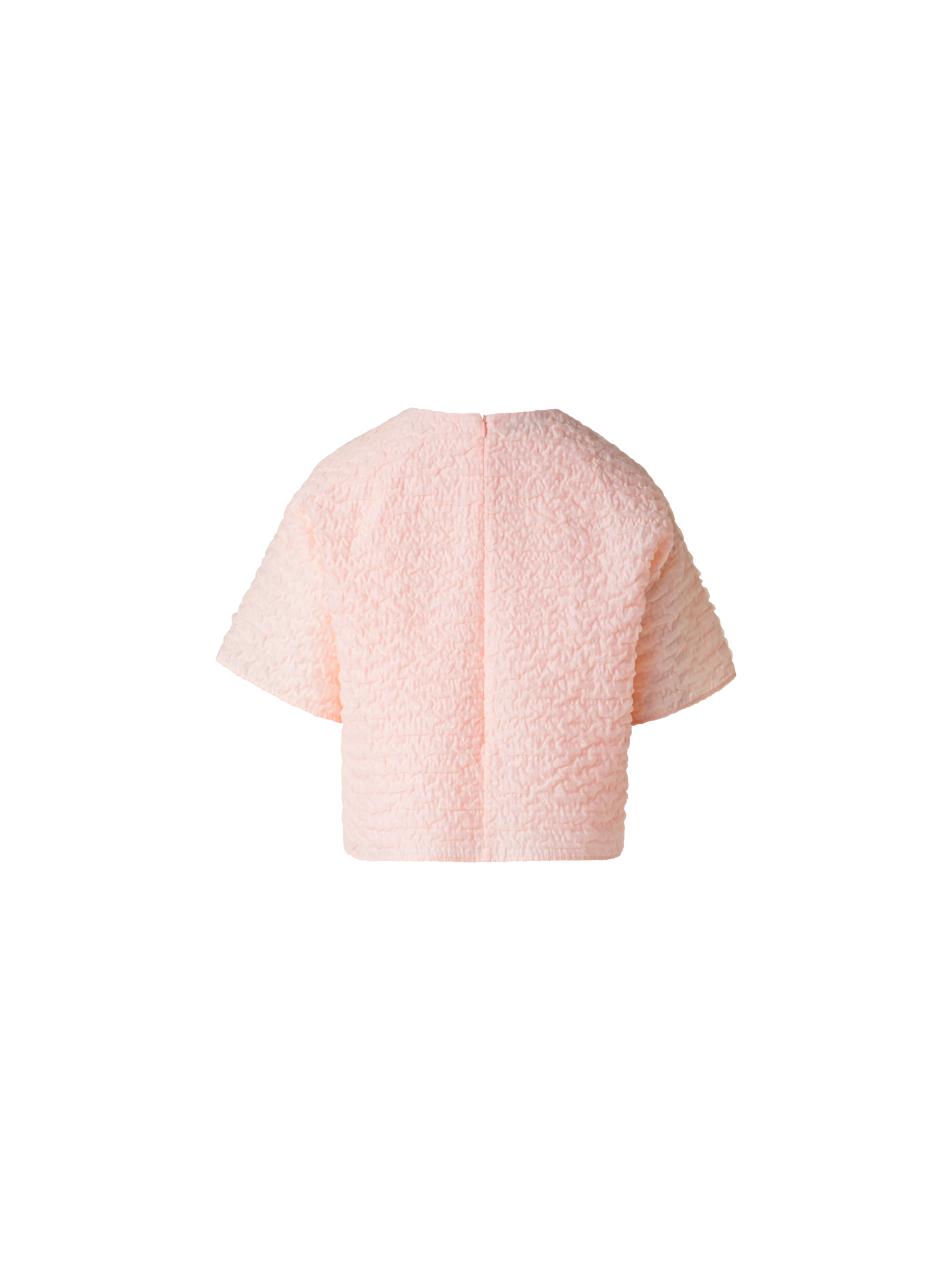 Designer Boxy-Bluse aus 3D Bubble Organza - Rosa