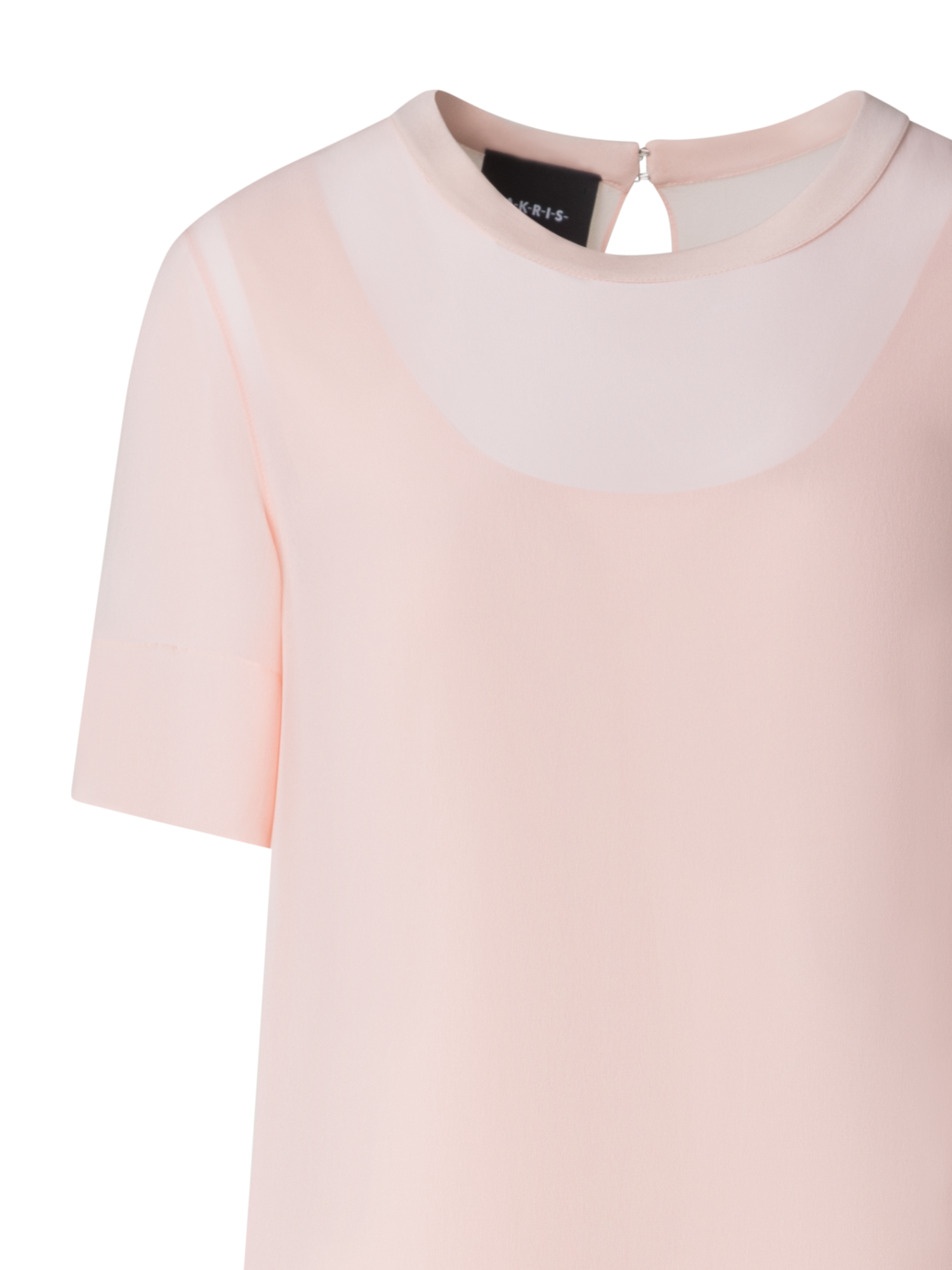 Designer Langes T-Shirt-Kleid aus Seide - Orange