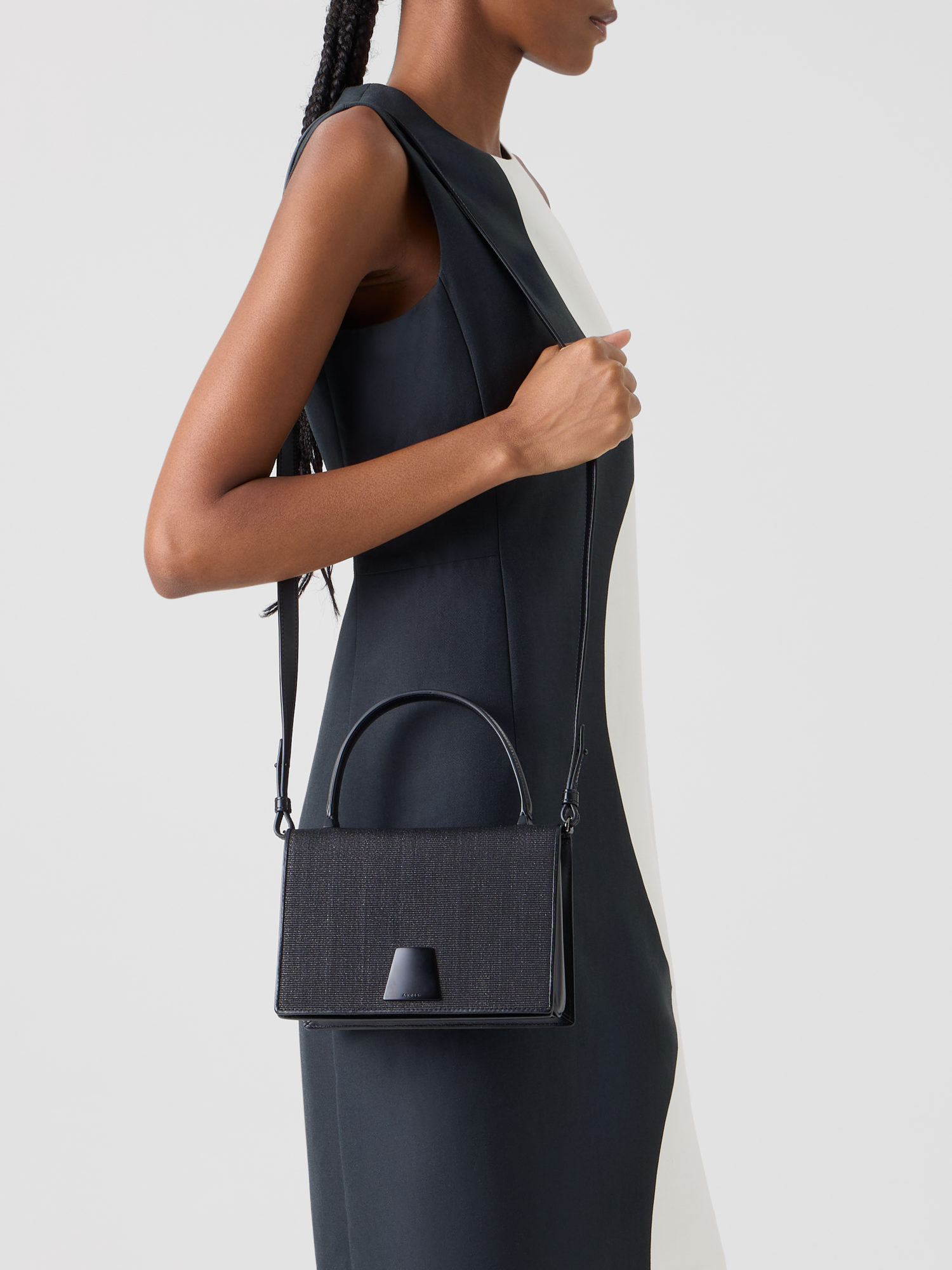 Designer Alice Small Top Handle Tasche - Schwarz 