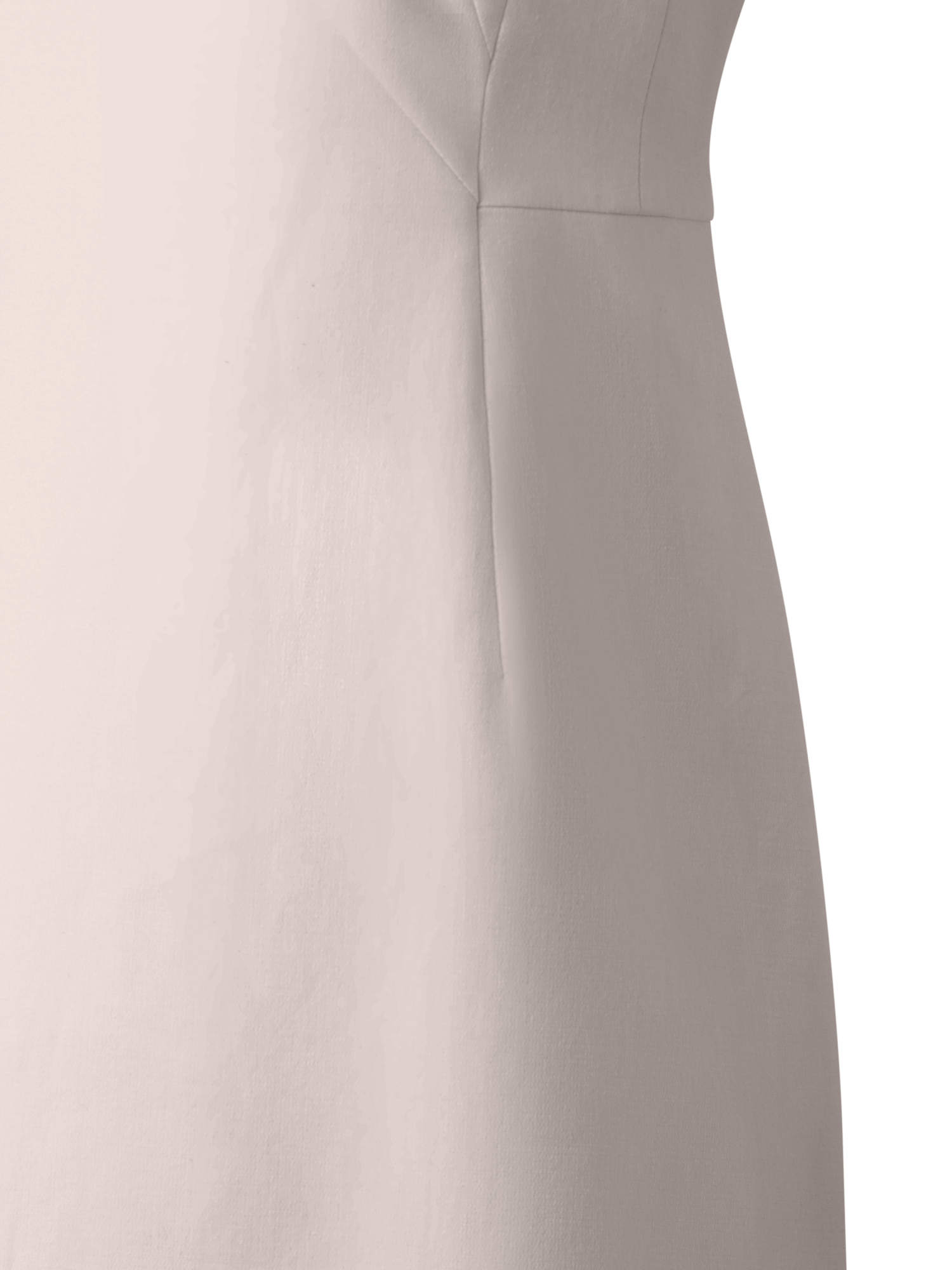 Designer Doubleface Etuikleid aus Baumwollseide - Beige