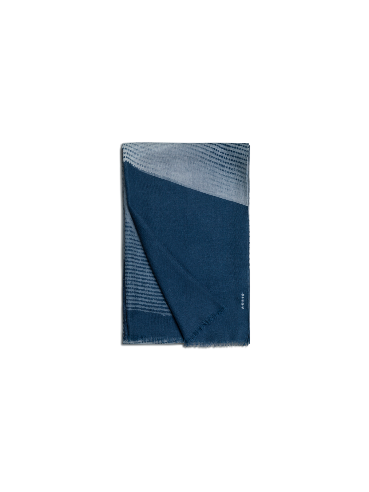 Designer Kaschmir Schal im Zigzag Print - Dunkelblau - Blau - Bunt