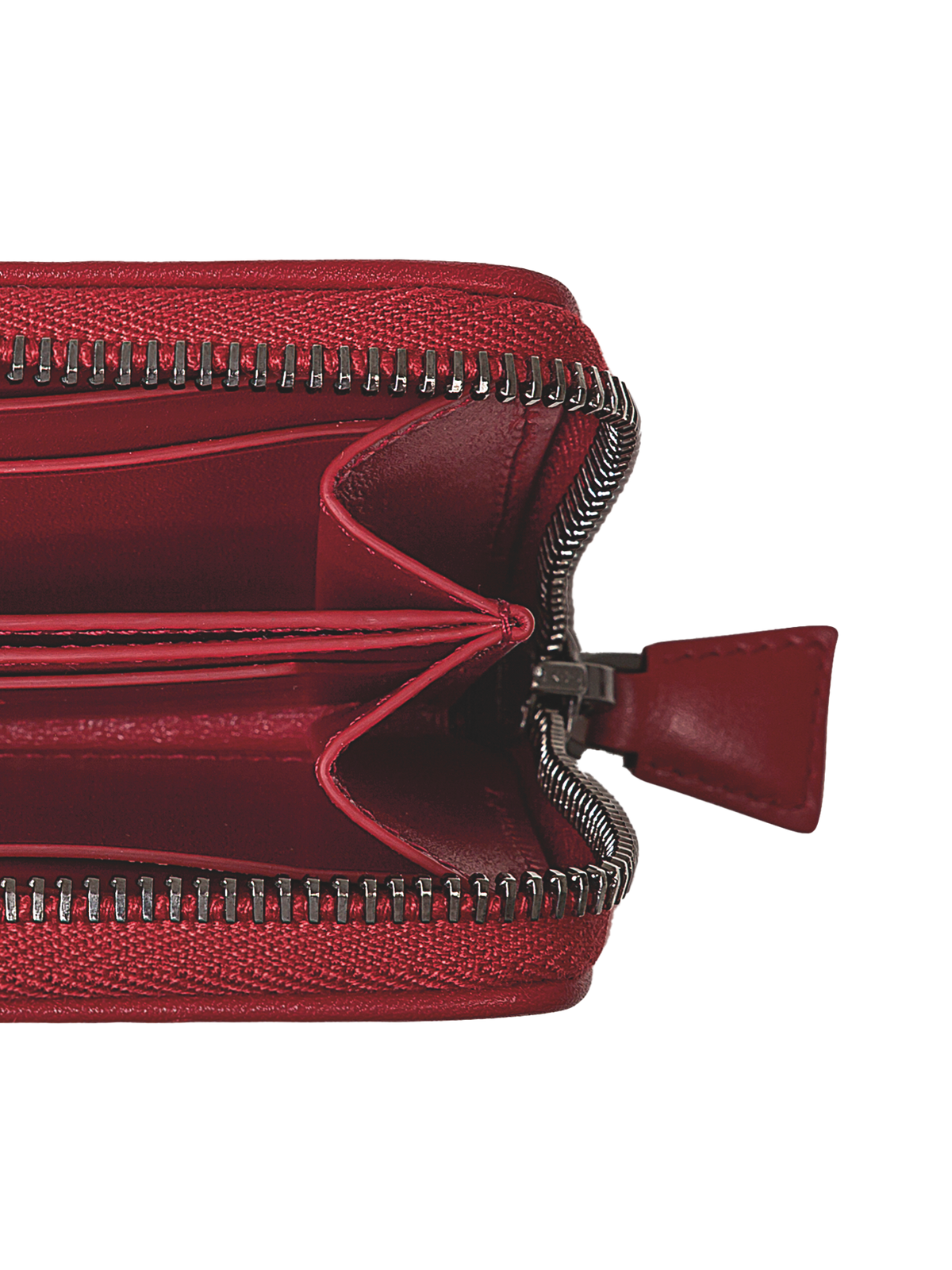 Designer Small Zip Wallet - Weinrot - Rot