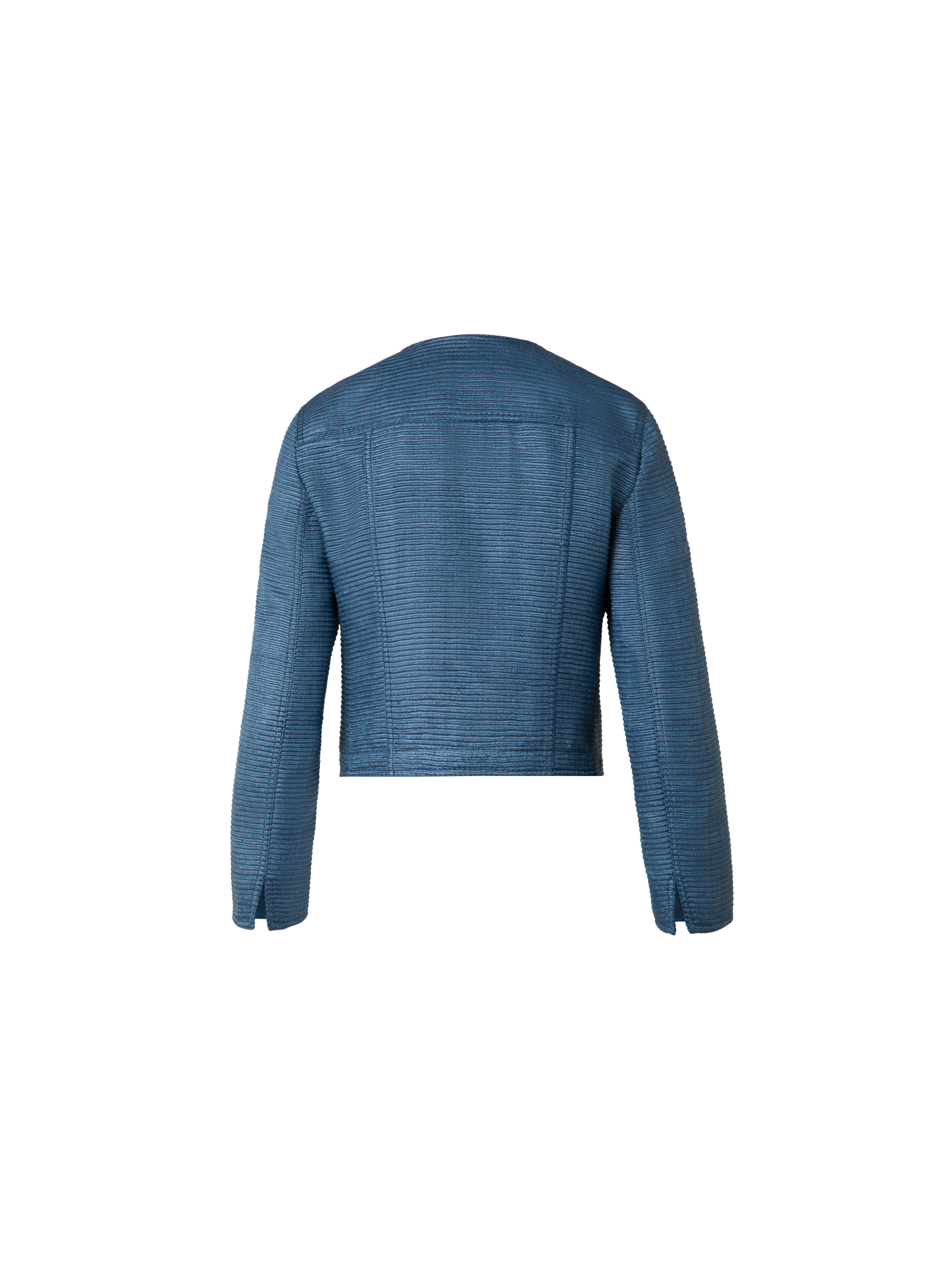 Designer Kurze Jacke aus indischer Seide Ottoman - Blau