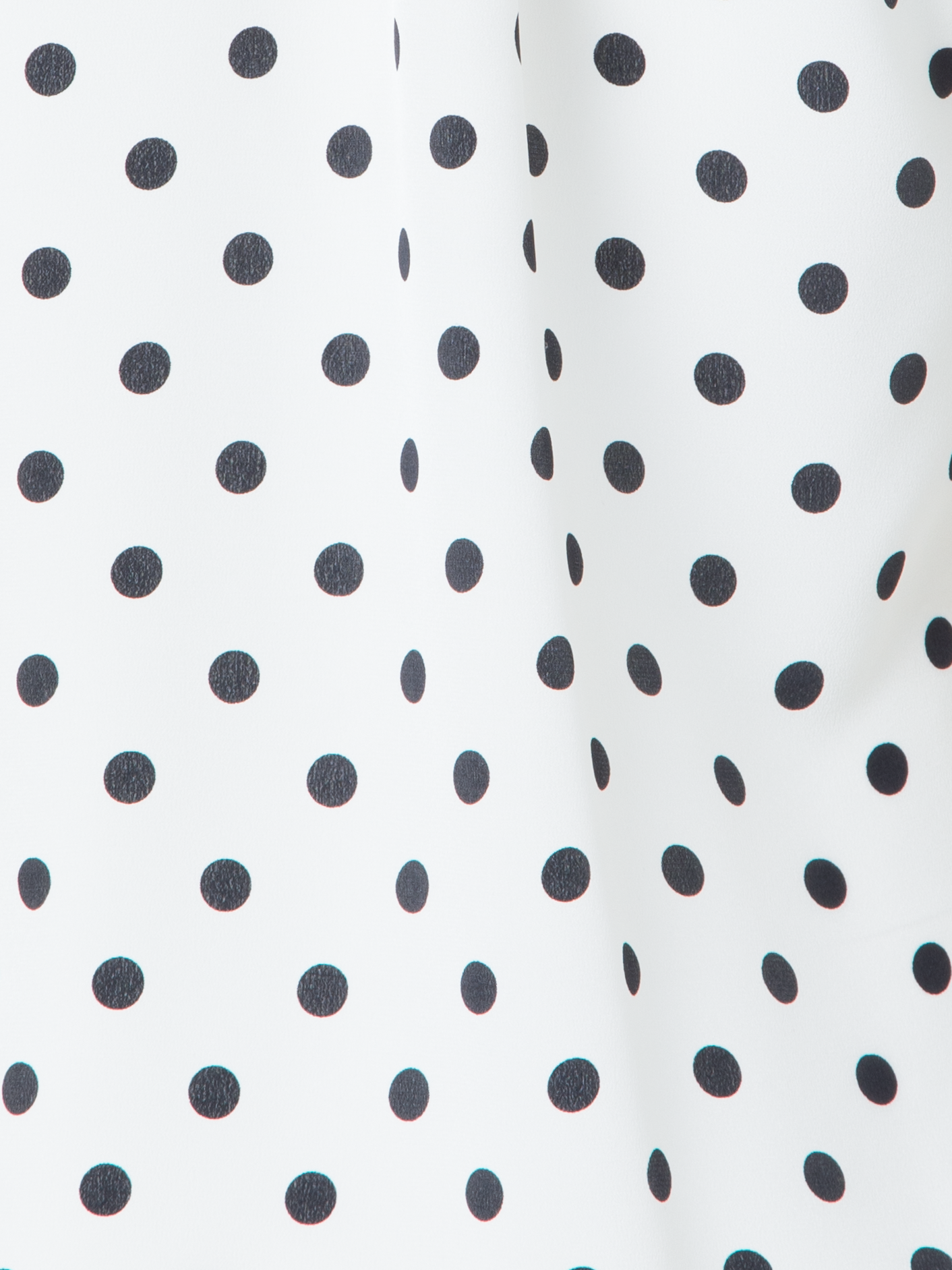 Designer Boho Seidenbluse mit Polka Dots - Bunt - Ecru - Weiss