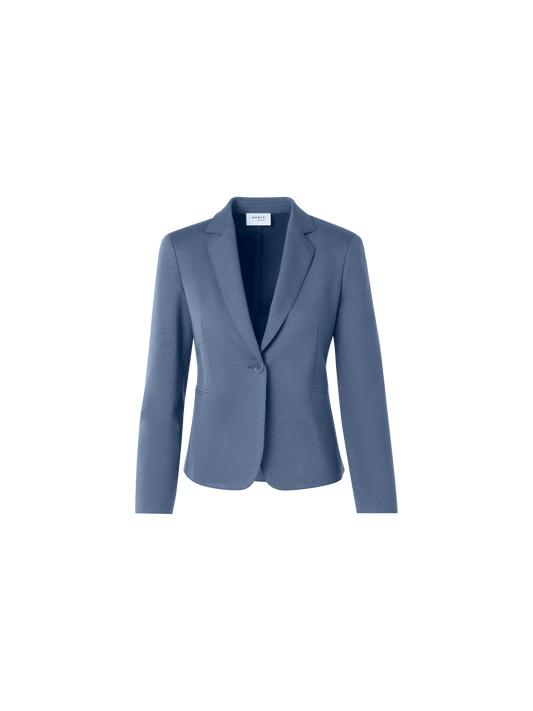Designer Taillierter Jersey-Blazer - Blau