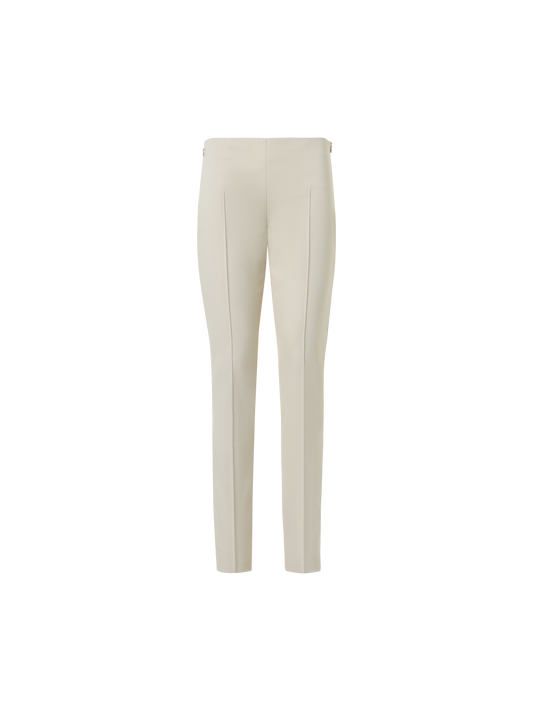 Designer Schmale Techno-Stretch-Hose aus Baumwolle - Beige