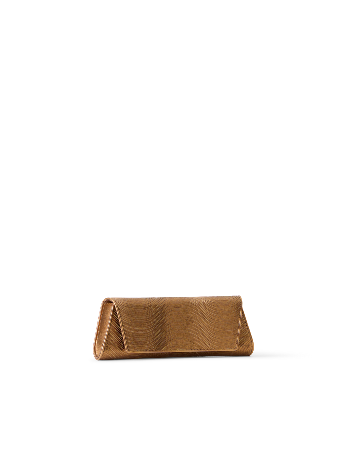 Designer Anouk Small Trapez-Clutch mit Streifenstickerei - Gold