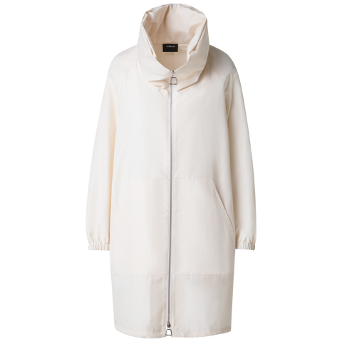 Seiden-Taft-Parka mit Kapuze