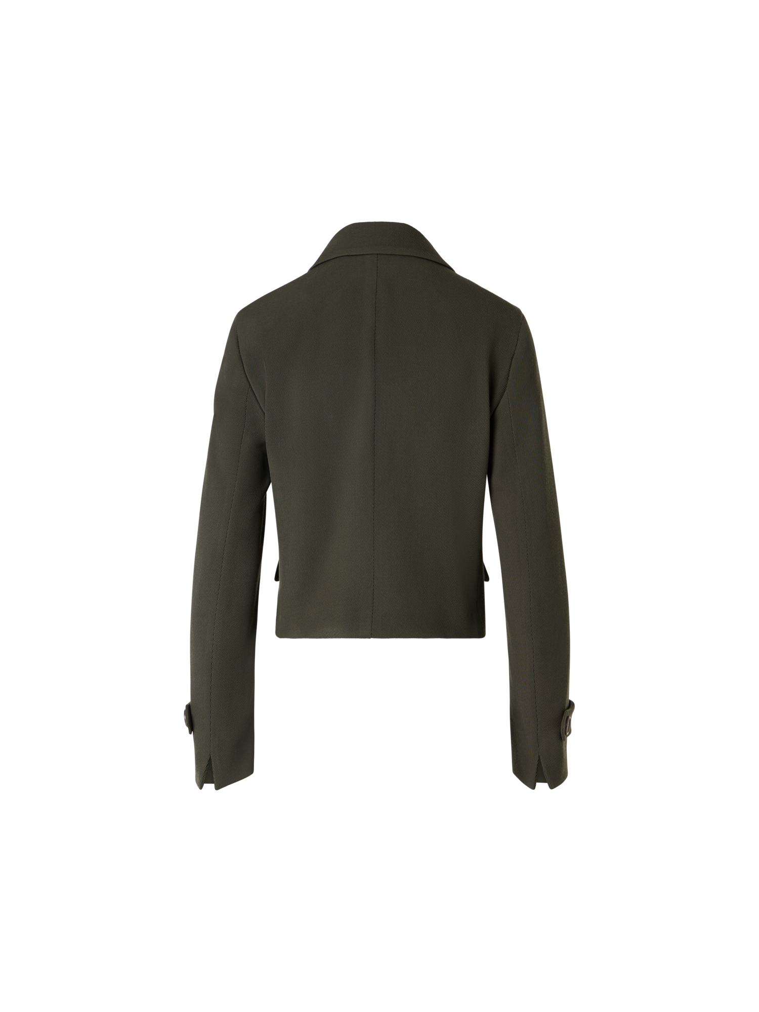 Designer Langärmelige Jacke aus Woll-Tricotine - Grün