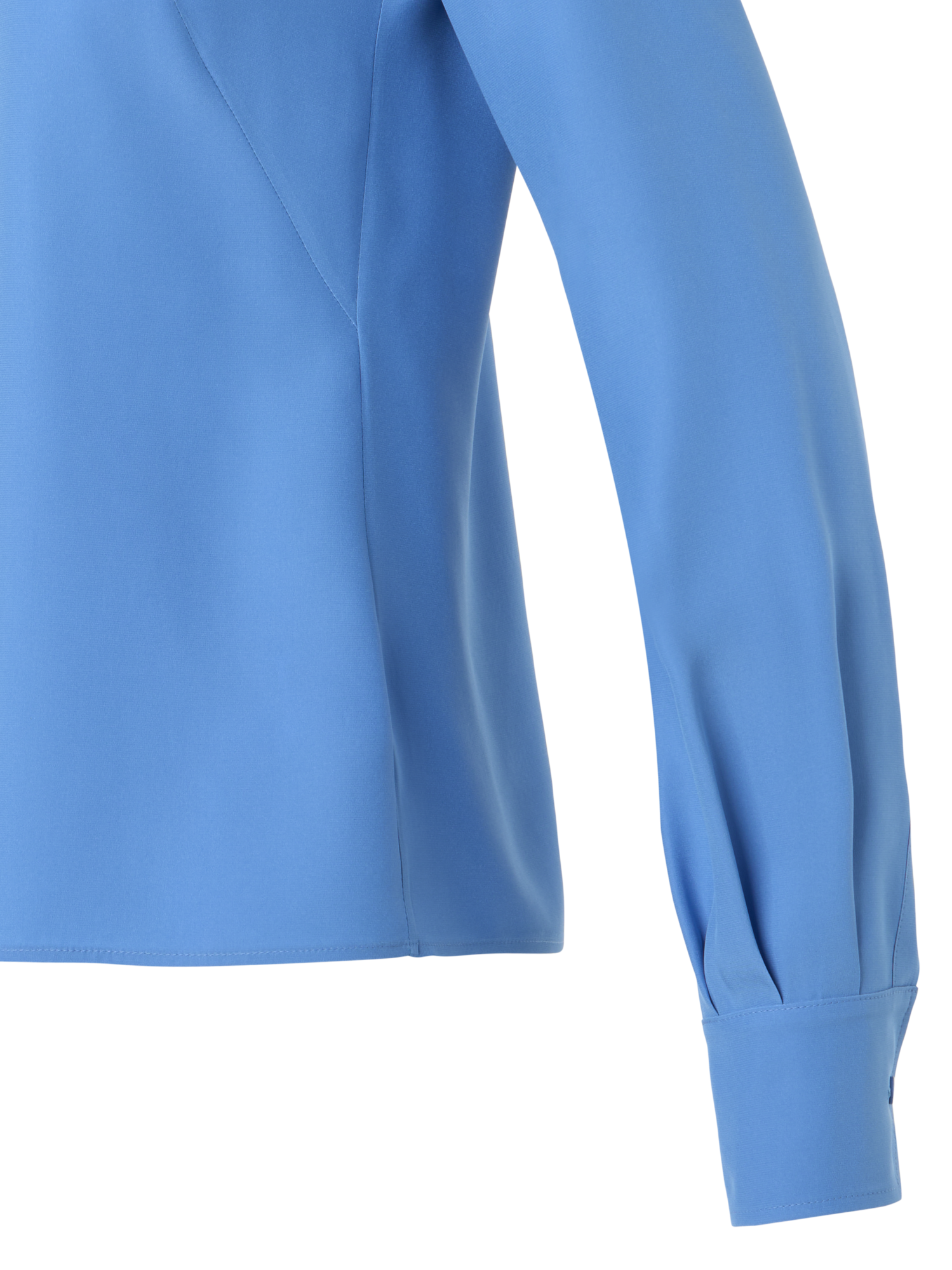 Designer Tunikabluse aus Seidenkrepp - Blau