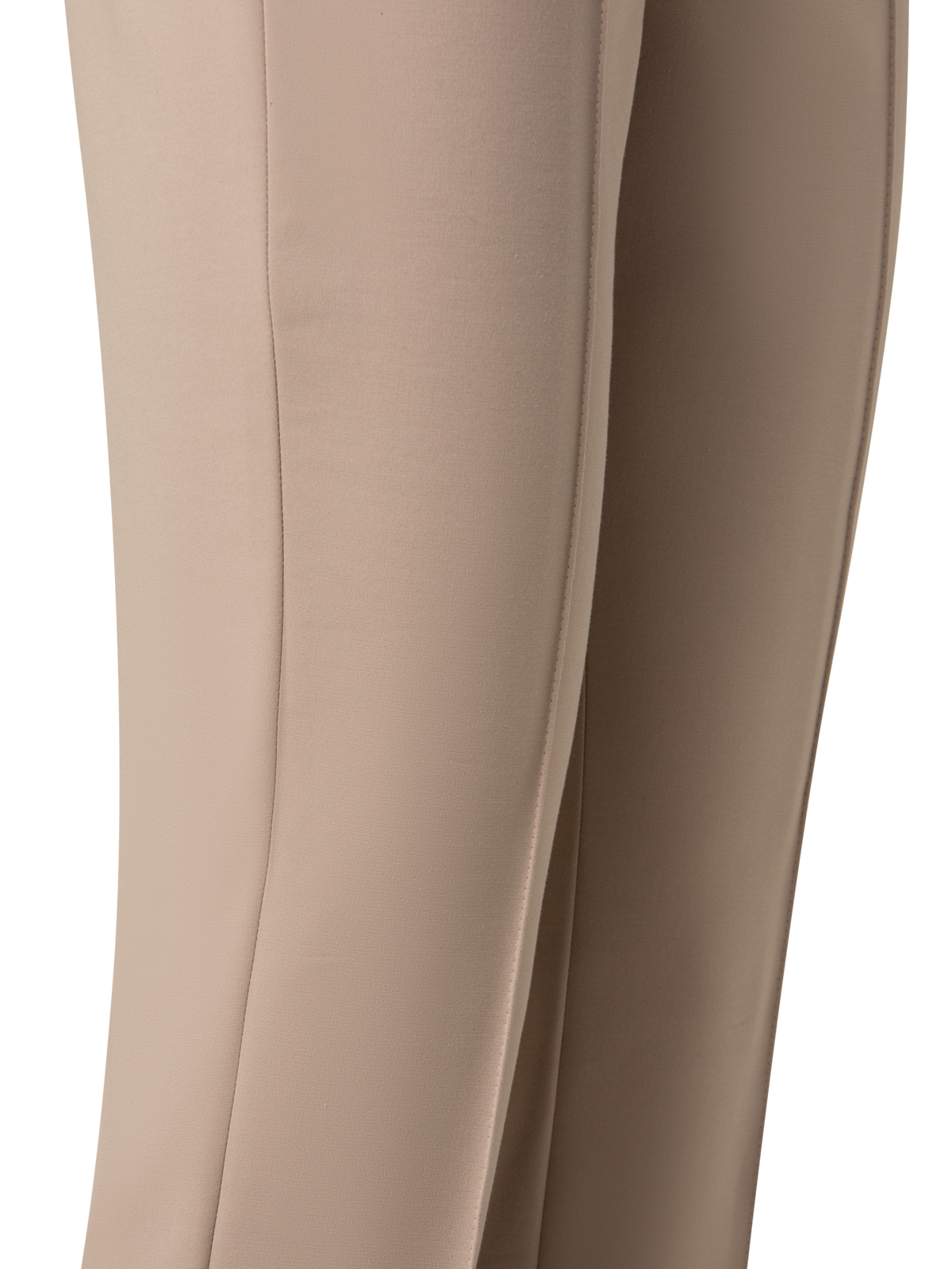 Designer Cropped Slim Hose aus Baumwoll-Techno-Stretch - Beige