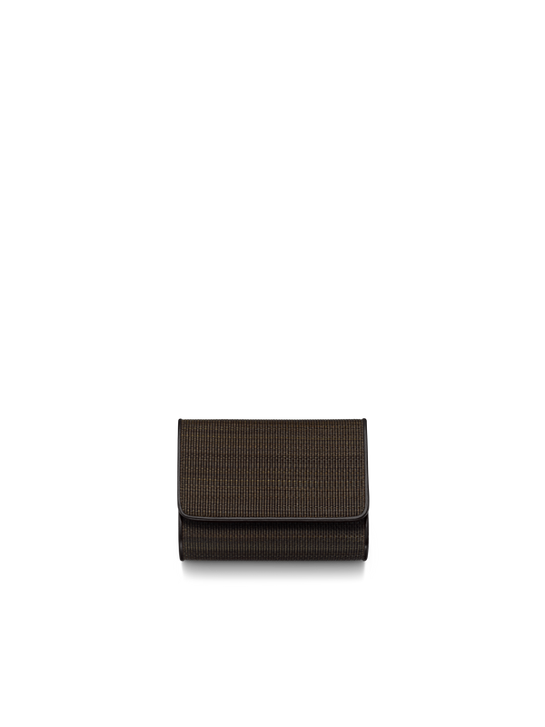 Designer Tri-Fold Portemonnaie aus Rosshaar - Braun