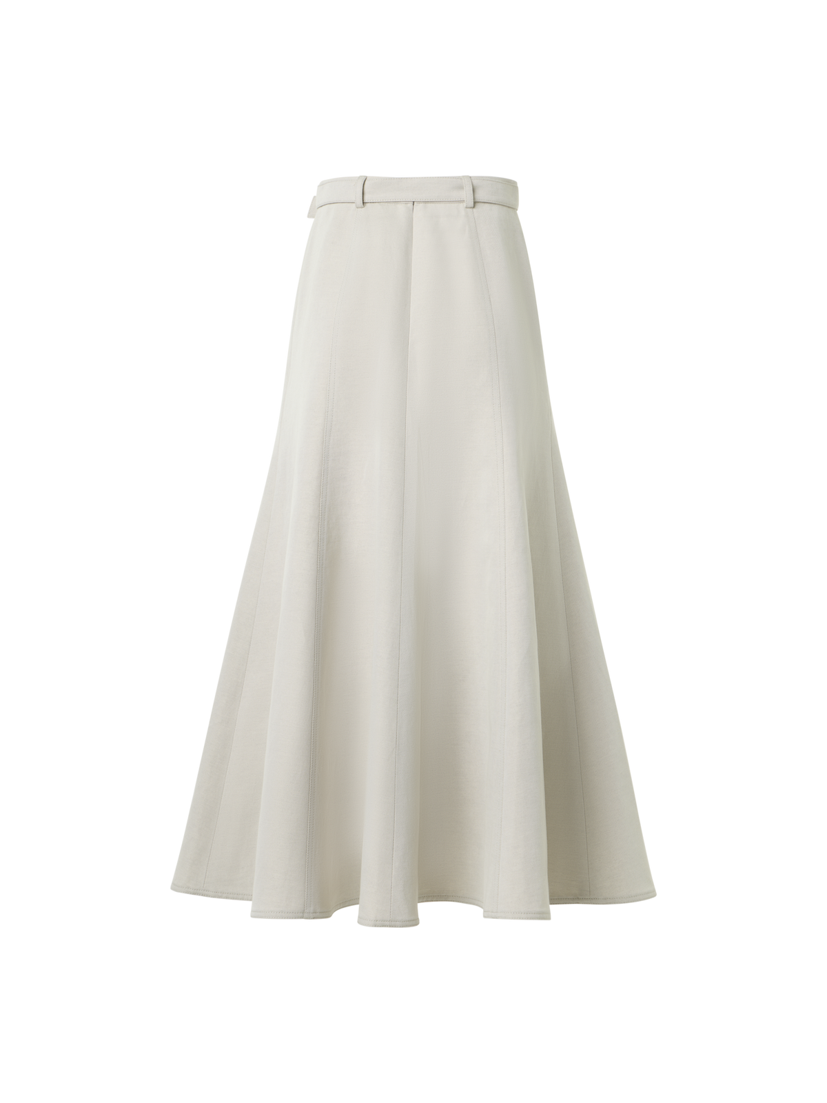 Designer Midirock in A-Linie mit Knopfleiste - Grau