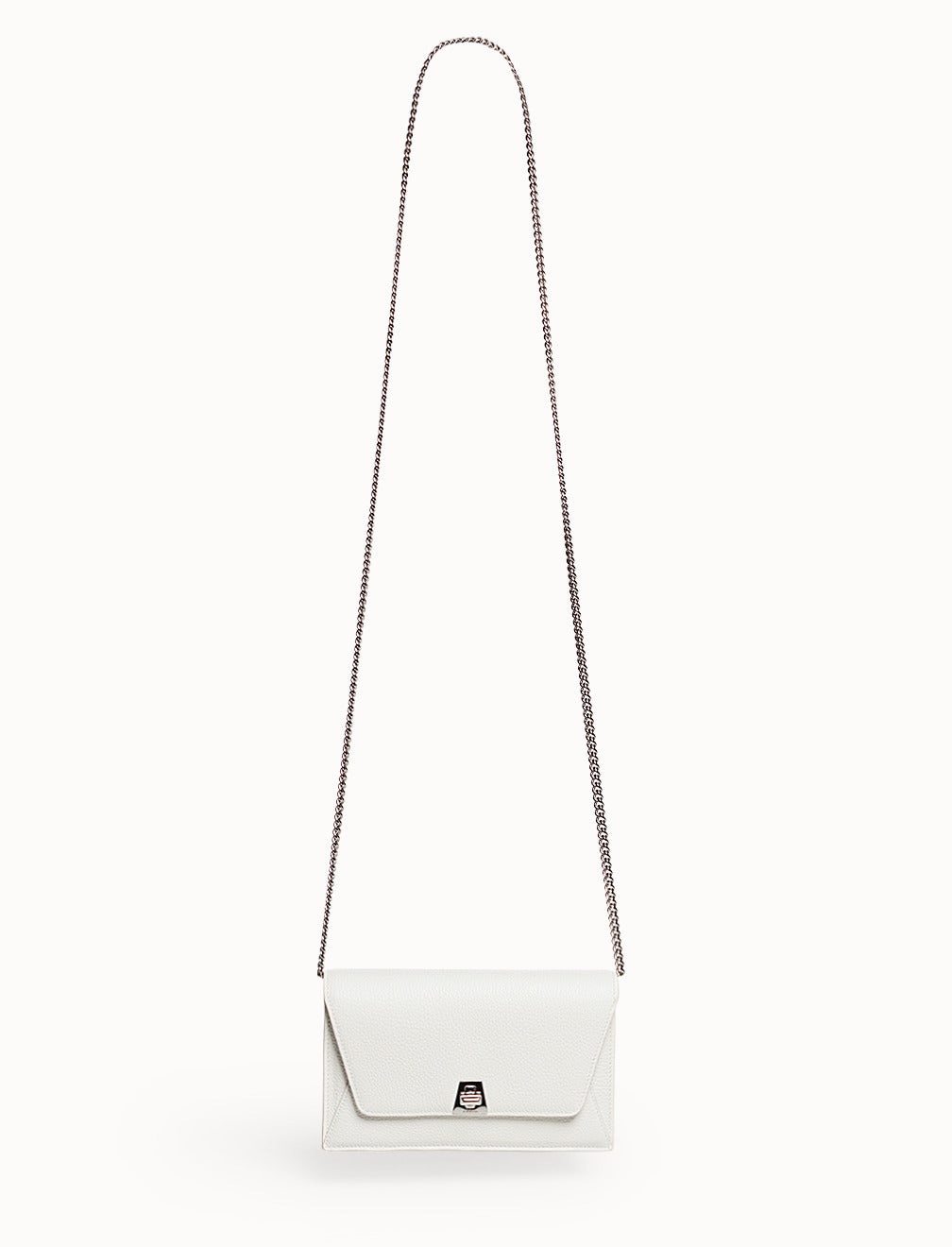Anouk Envelope Bag in Cervocalf Leather - white
