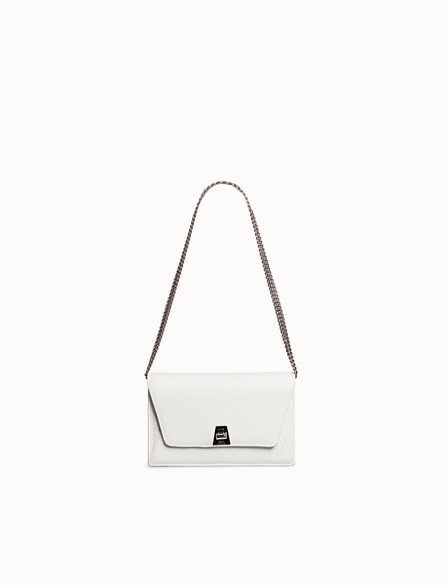 Anouk Envelope Bag in Cervocalf Leather - white