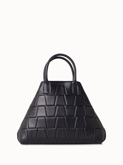 Medium Quilted Leather Trapezoid Handbag