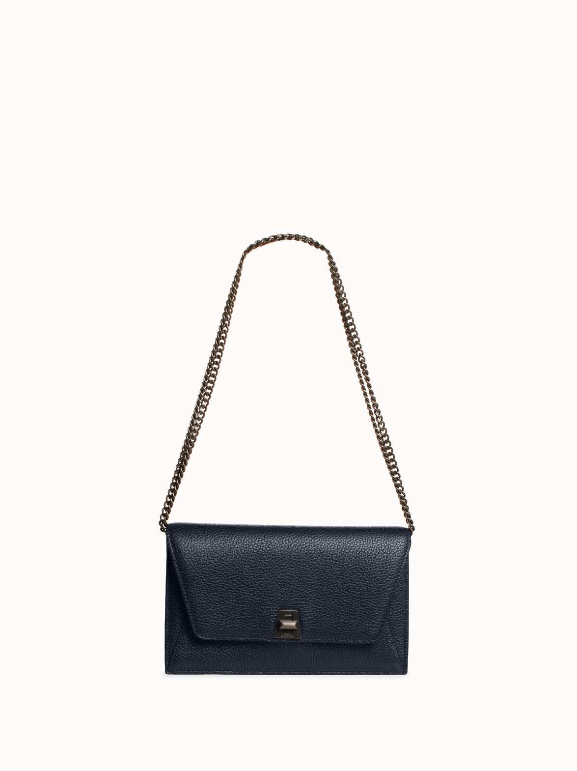 Umhängetasche, Schultertasche, Clutch aus Cervo-Kalbsleder - Blau