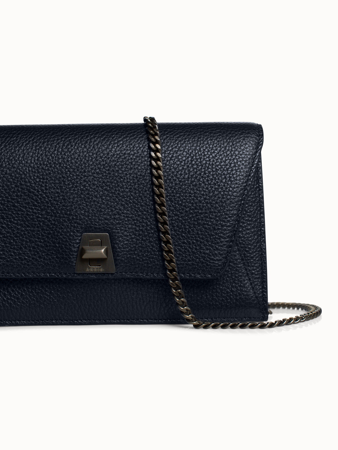 Umhängetasche, Schultertasche, Clutch aus Cervo-Kalbsleder - Blau