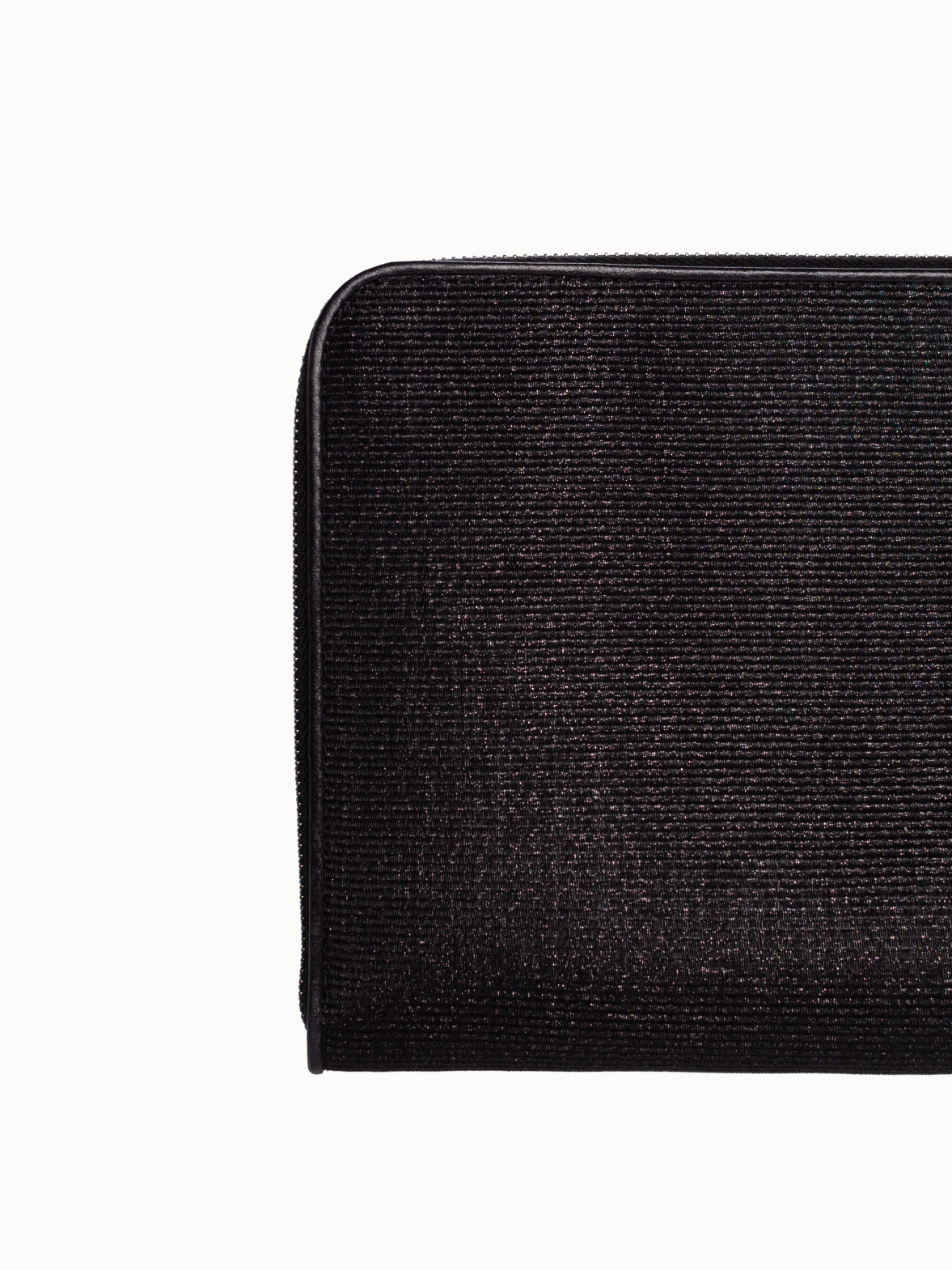 Tassle Pouch in Horsehair fabric - black
