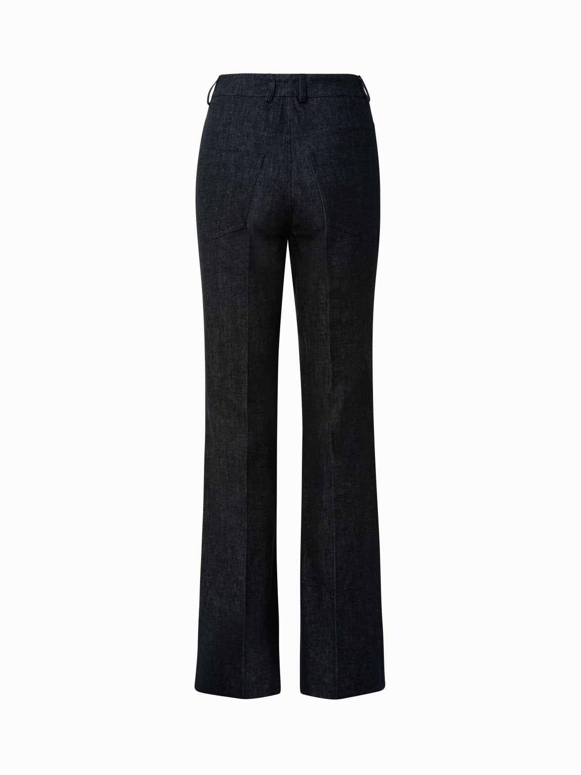 Stretch Denim Bootcut Hose - Schwarz