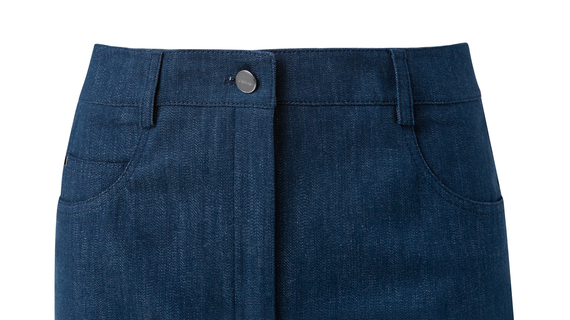Stretch Denim Bootcut Hose - Blau