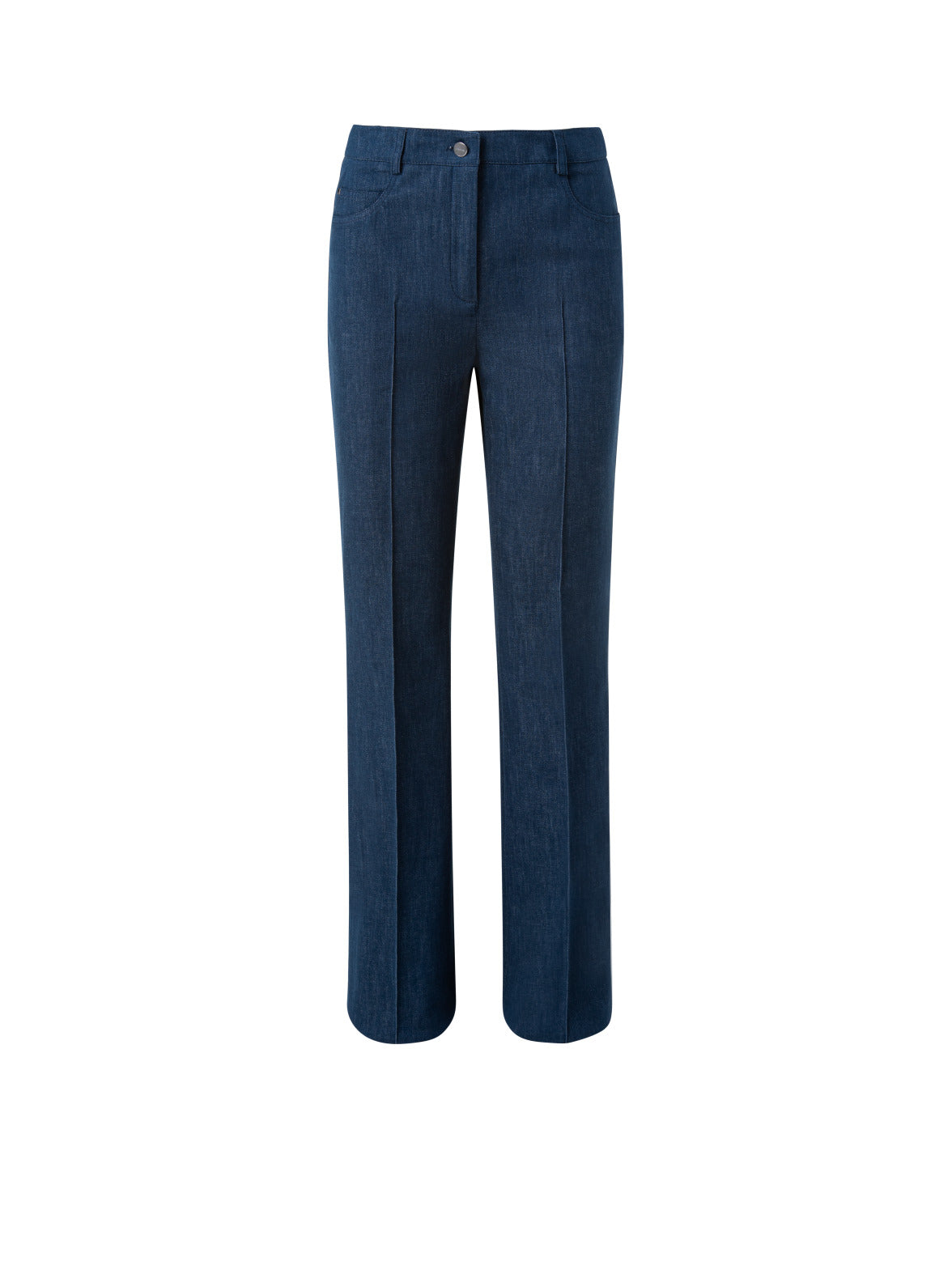Stretch Denim Bootcut Hose - Blau