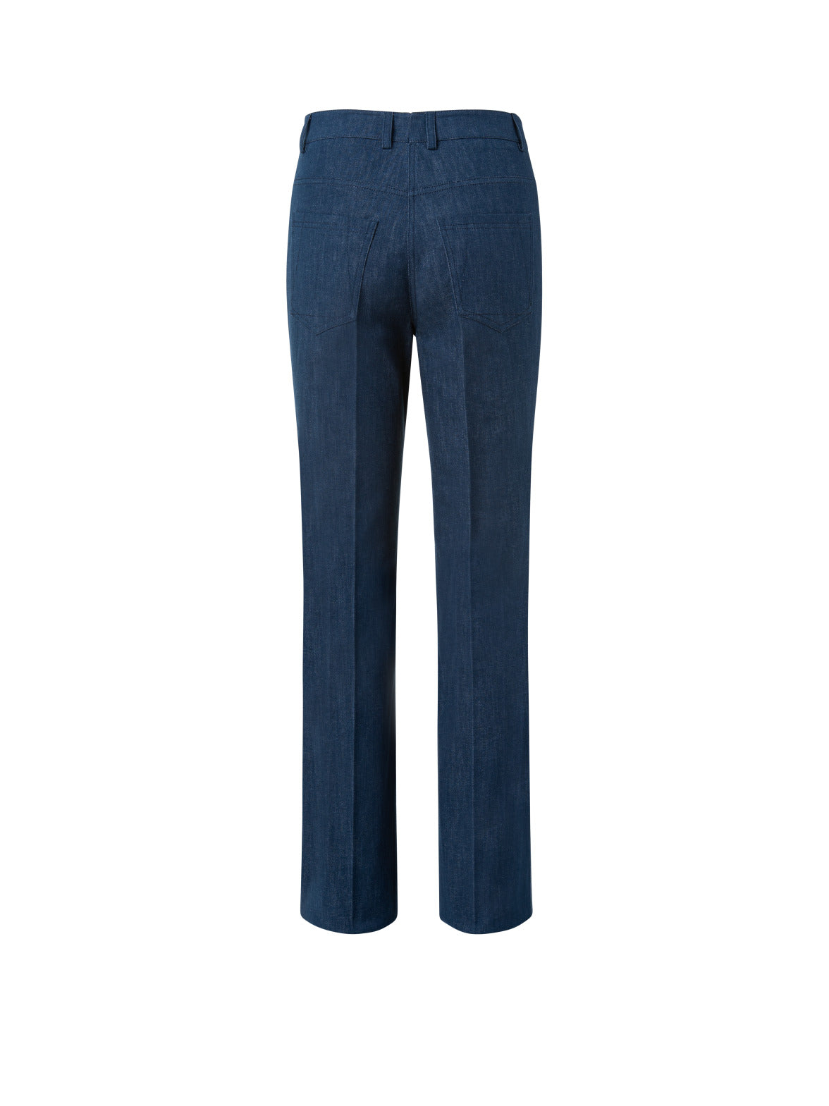 Stretch Denim Bootcut Hose - Blau