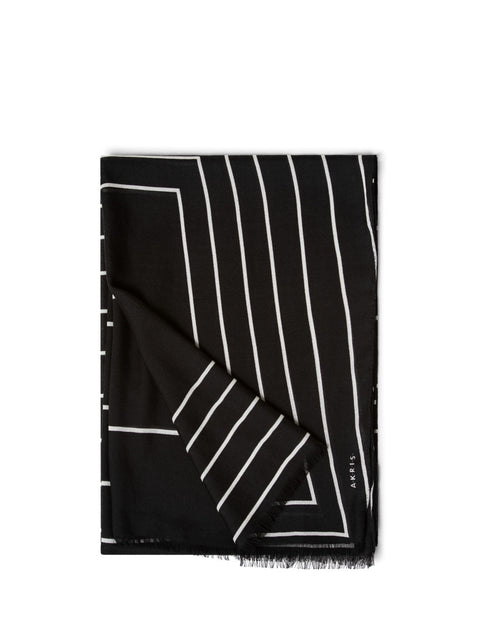 Cashmere Silk Trapezoid Square Print Scarf